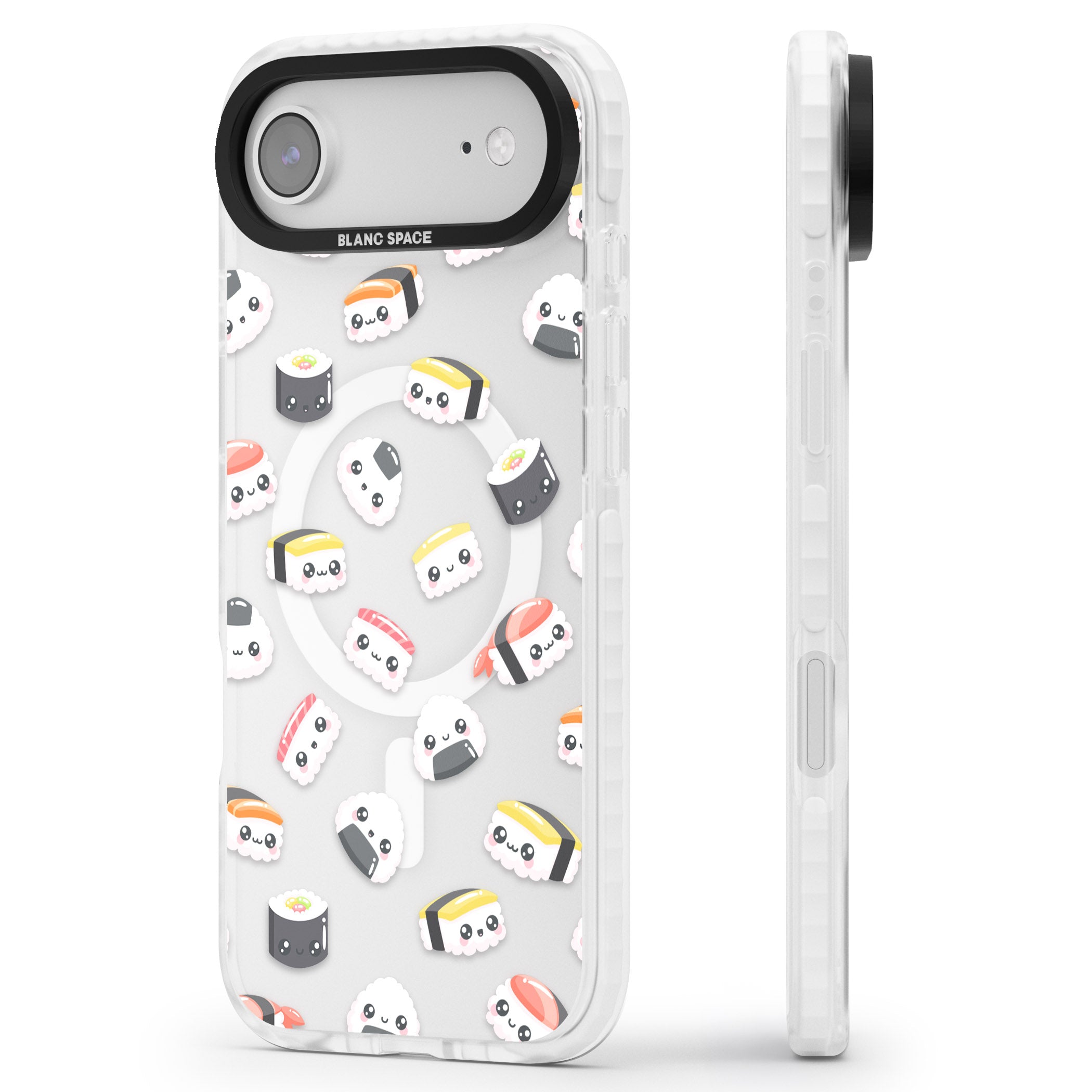 Kawaii Sushi iPhone 17 Air Impact Pro Clear Phone Case Side Profile
