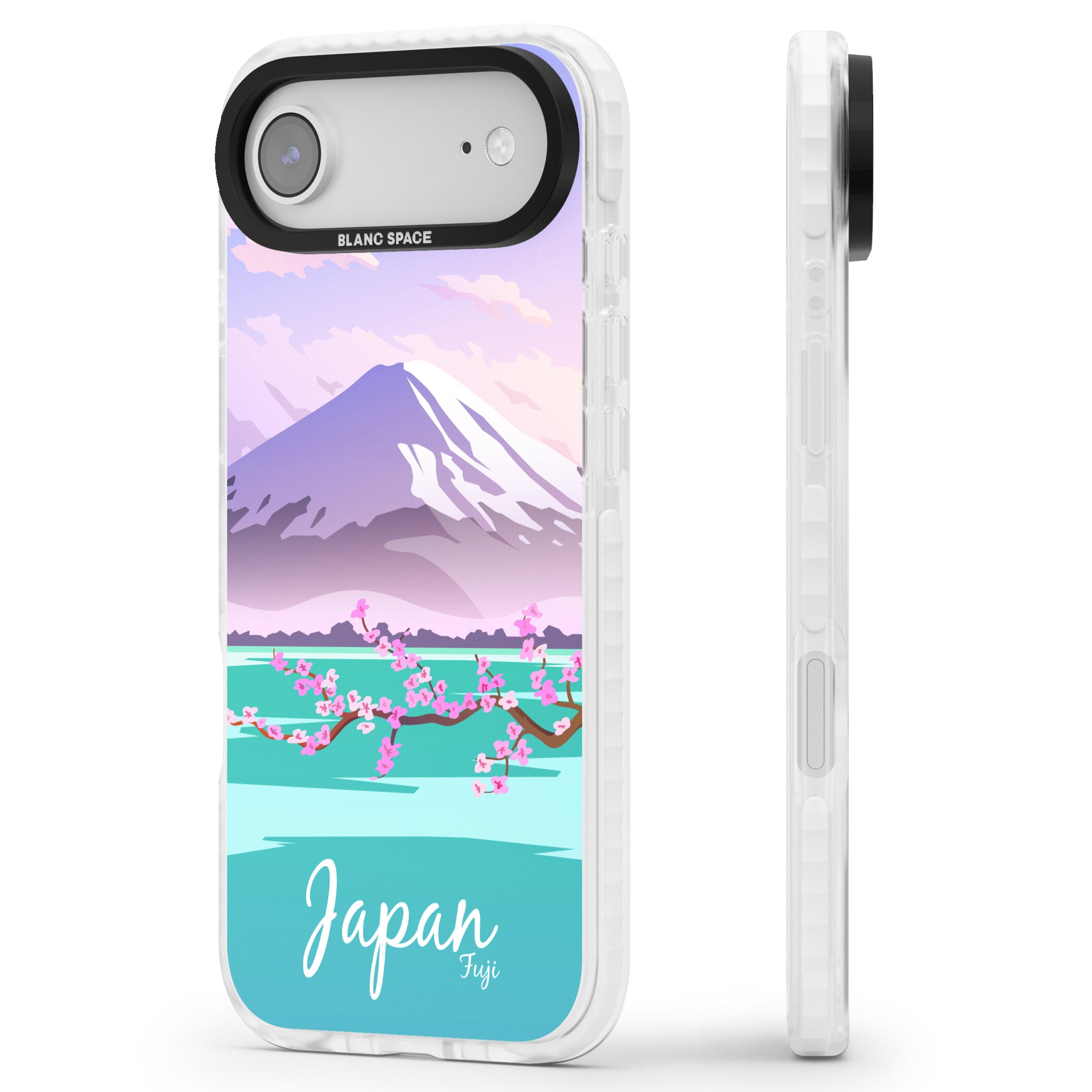 Vintage Travel Poster Japan iPhone 17 Air Impact Pro Clear Phone Case Side Profile