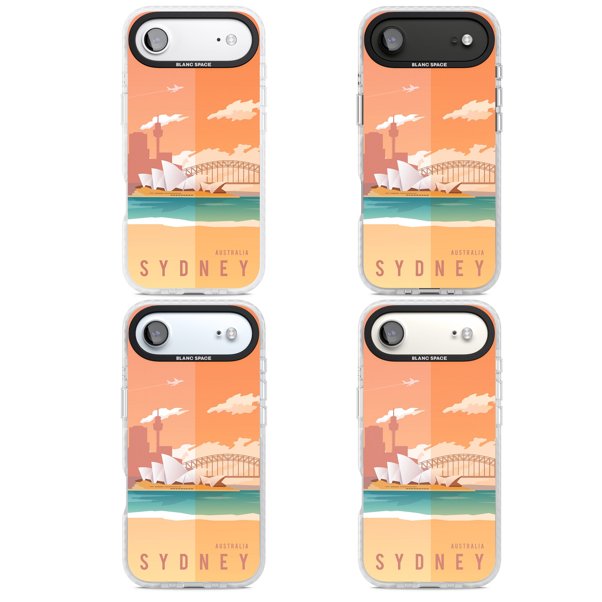 Vintage Travel Poster Sydney iPhone 17 Air Impact Pro Clear Phone Case APT Impact Protection