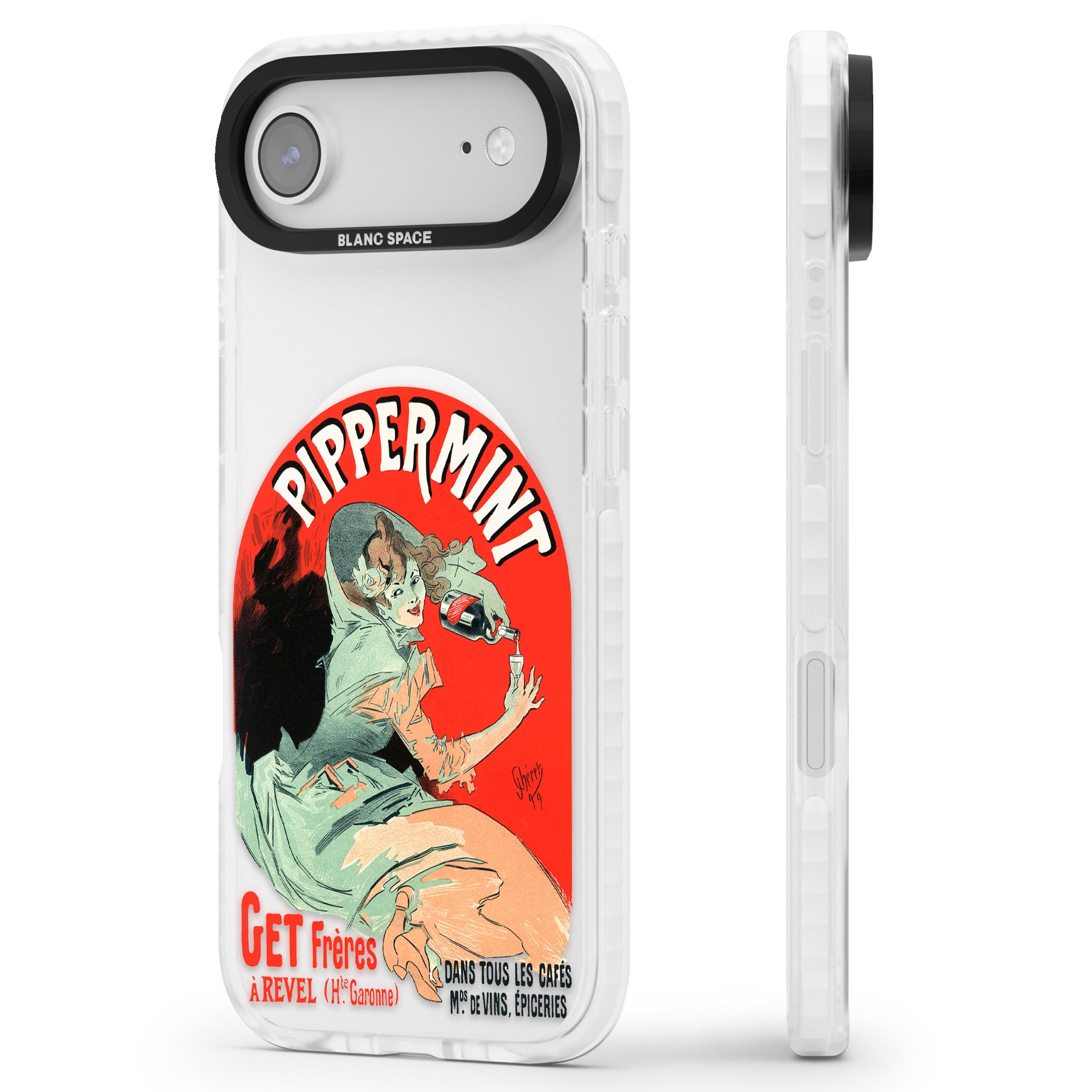 Pippermint Poster iPhone 17 Air Impact Pro Clear Phone Case Side Profile