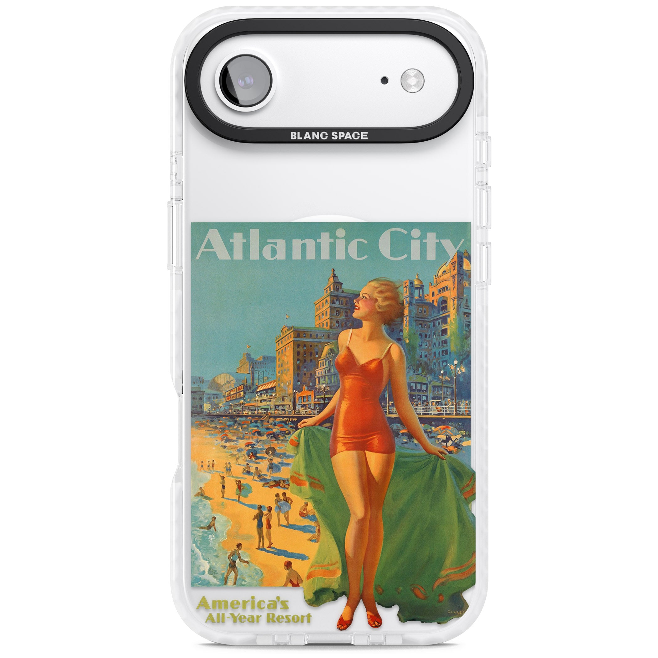 Atlantic City Vacation Poster iPhone 17 Air Impact Pro Clear Phone Case