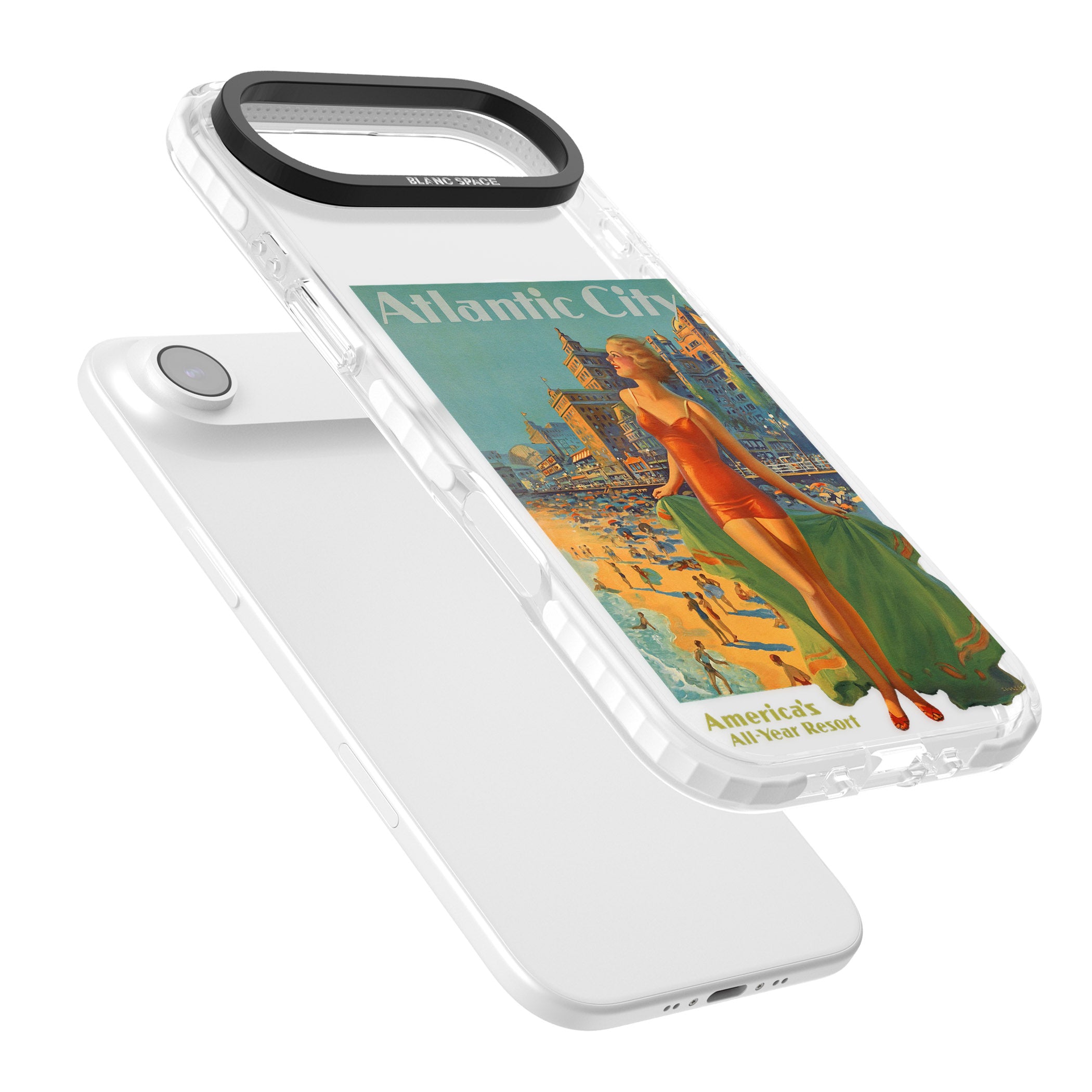 Atlantic City Vacation Poster iPhone 17 Air Impact Pro Clear Phone Case Colours
