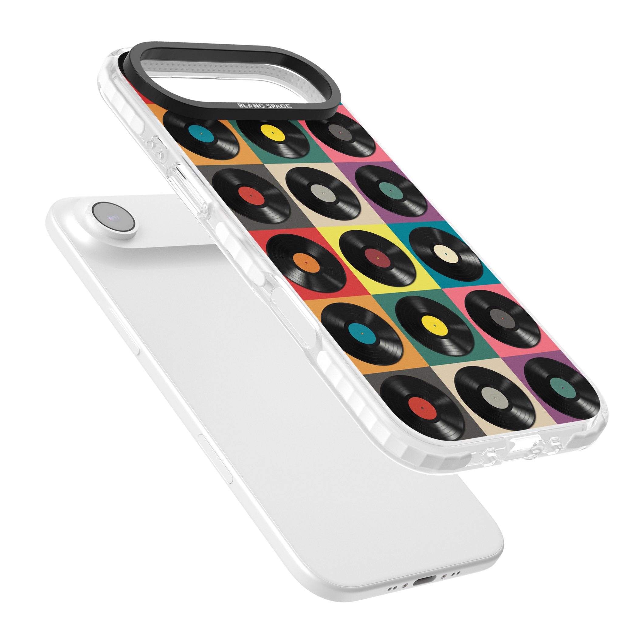 Vinyl Record Pattern iPhone 17 Air Impact Pro Clear Phone Case Colours