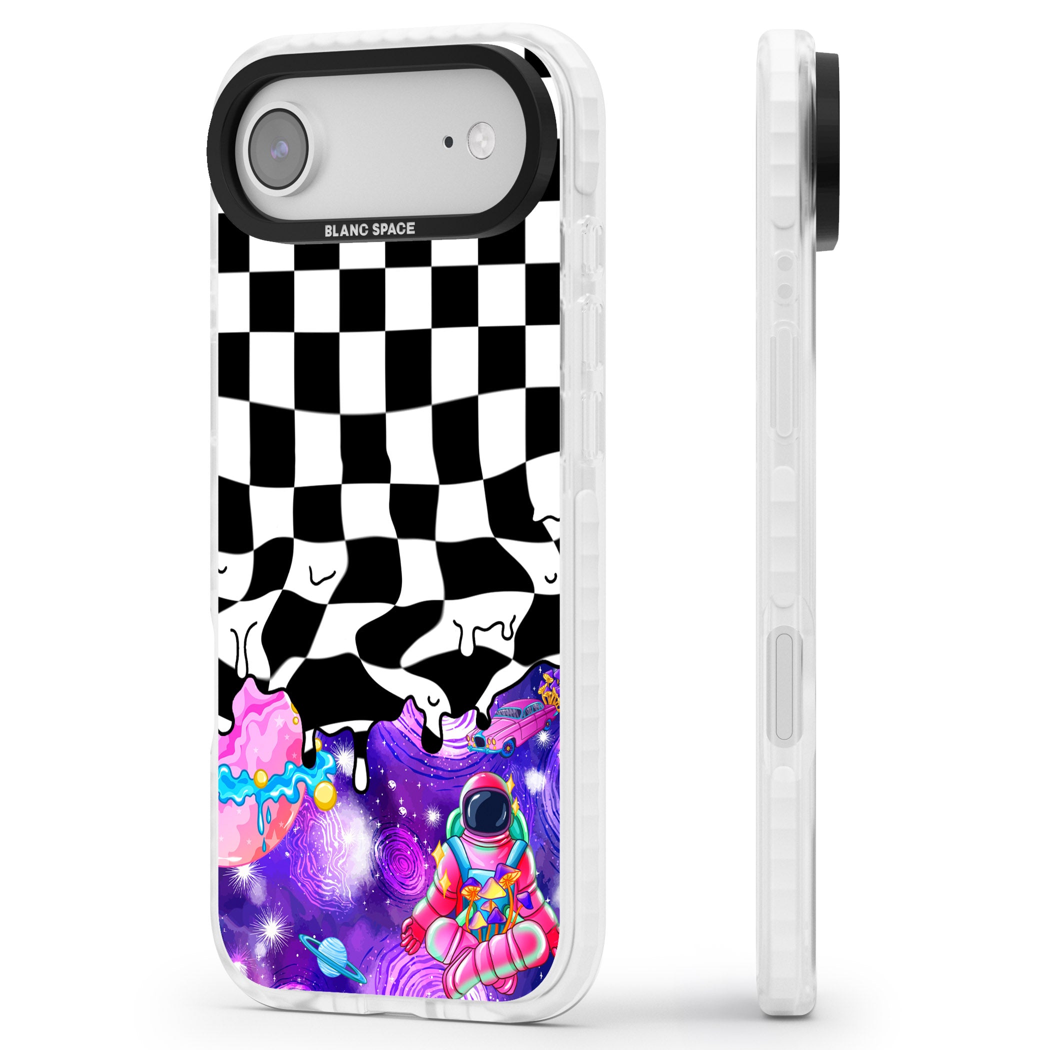 Washed Out iPhone 17 Air Impact Pro Clear Phone Case Side Profile