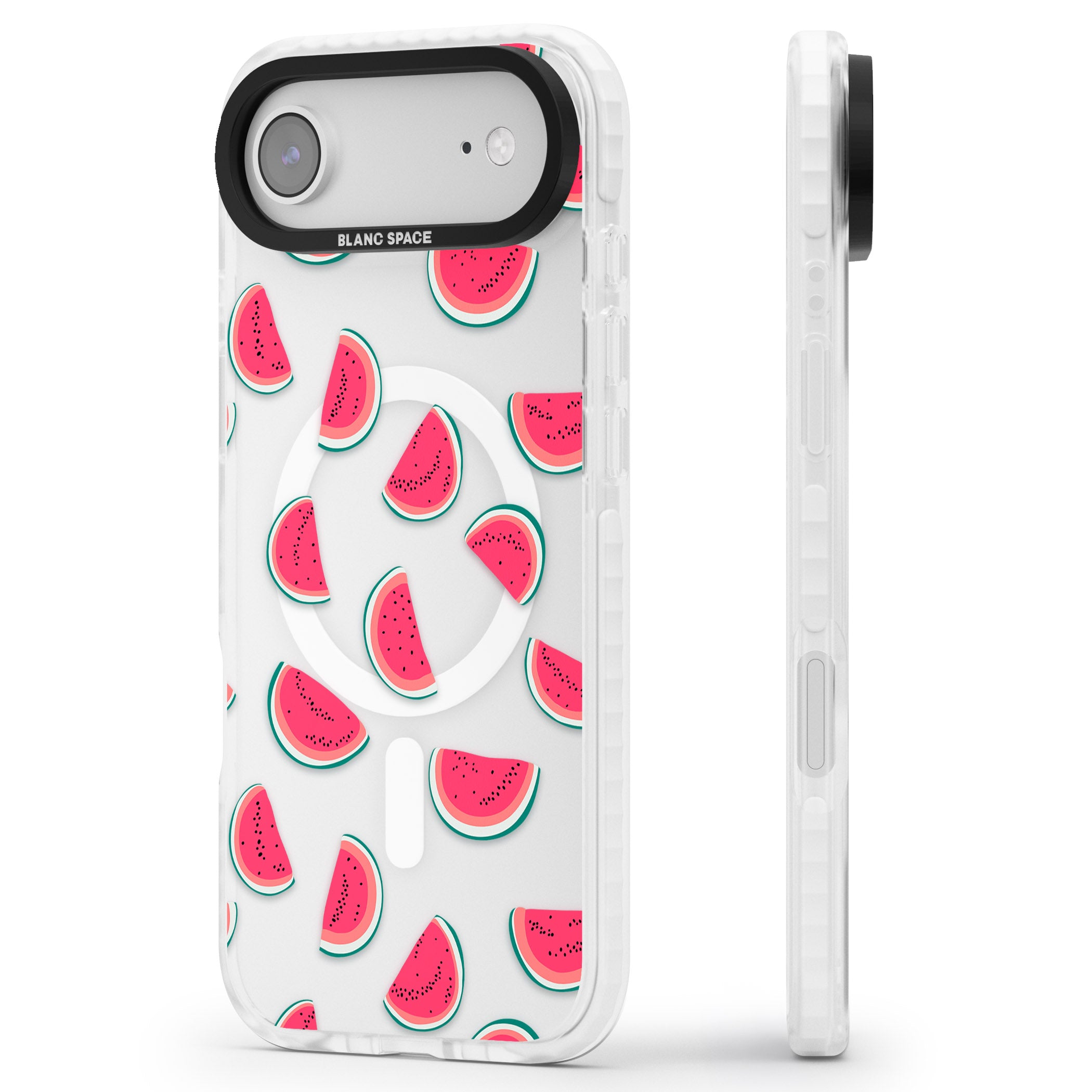 Watermelon Slices iPhone 17 Air Impact Pro Clear Phone Case Side Profile