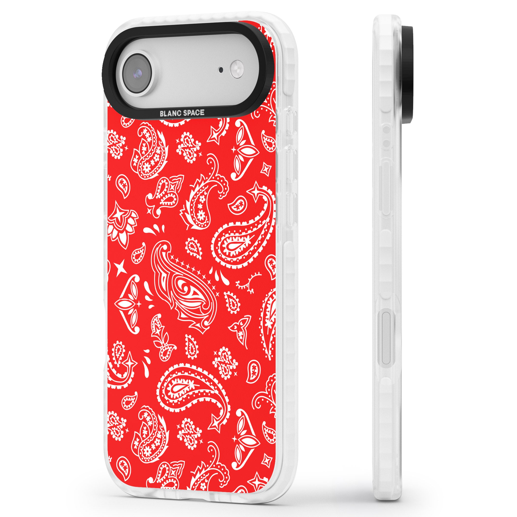 Red Bandana iPhone 17 Air Impact Pro Clear Phone Case Side Profile