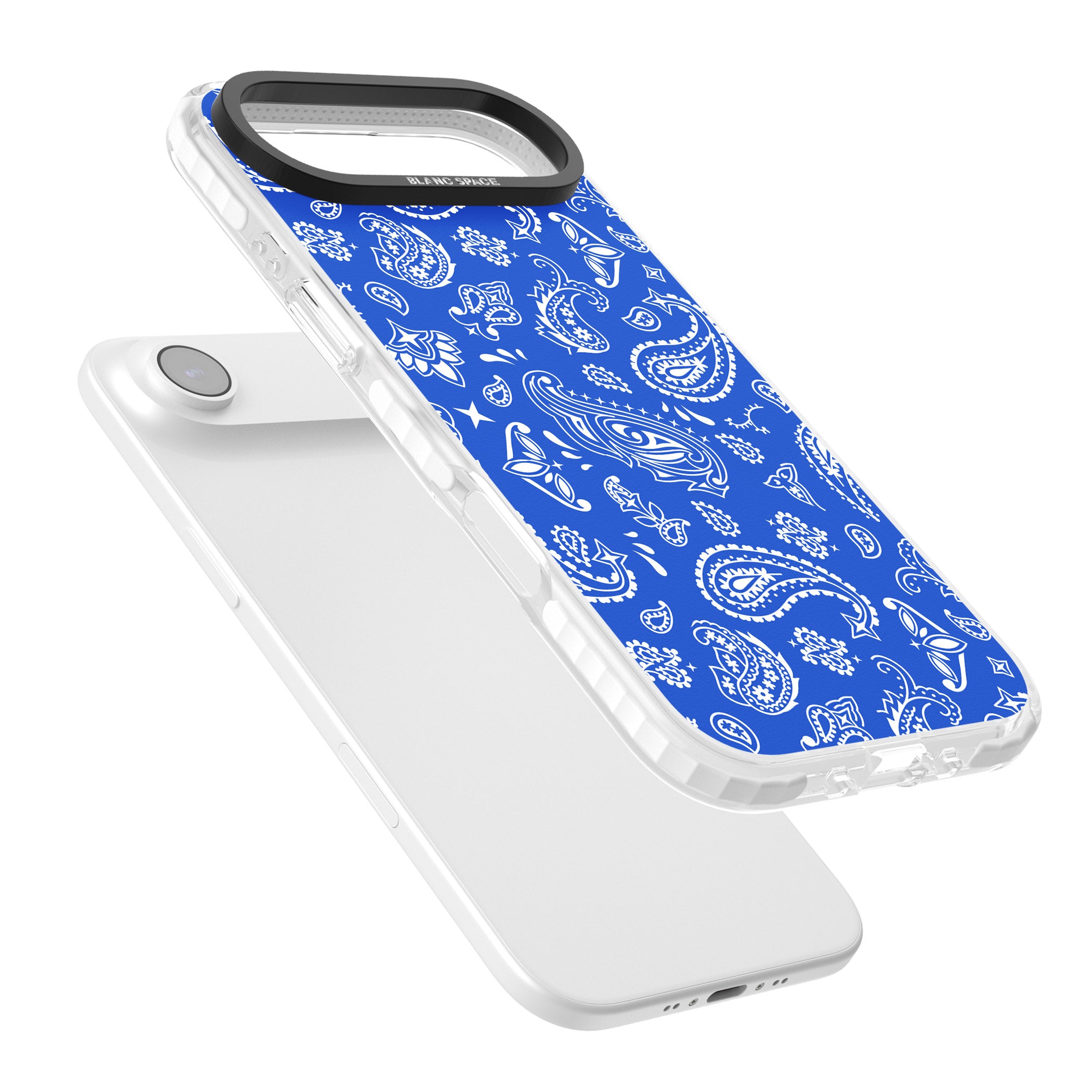 Blue Bandana iPhone 17 Air Impact Pro Clear Phone Case Colours