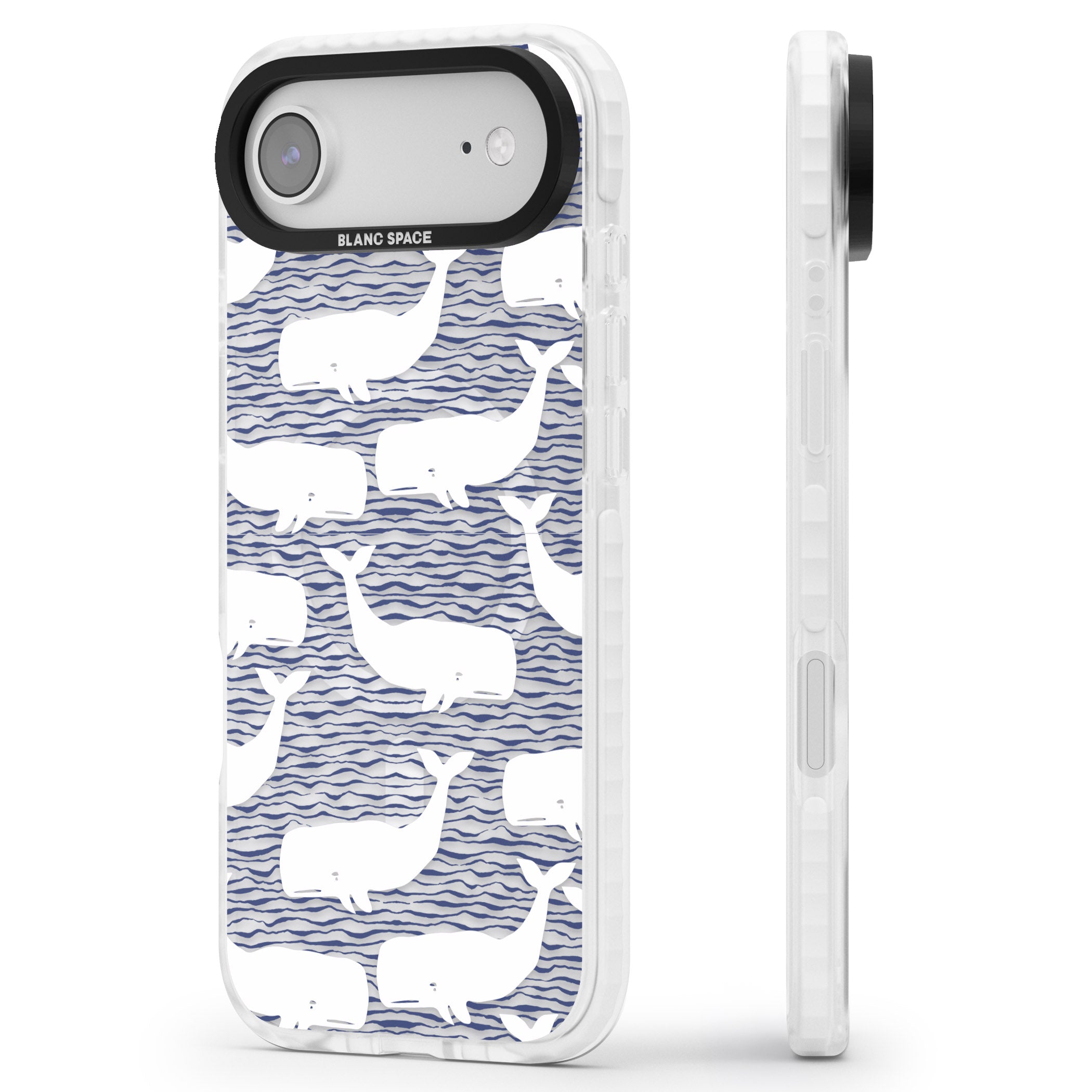 Whale Wave iPhone 17 Air Impact Pro Clear Phone Case Side Profile