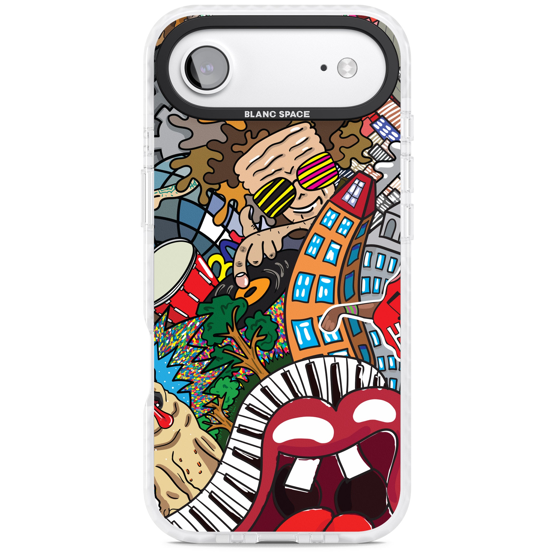 Funky Music City iPhone 17 Air Impact Pro Clear Phone Case