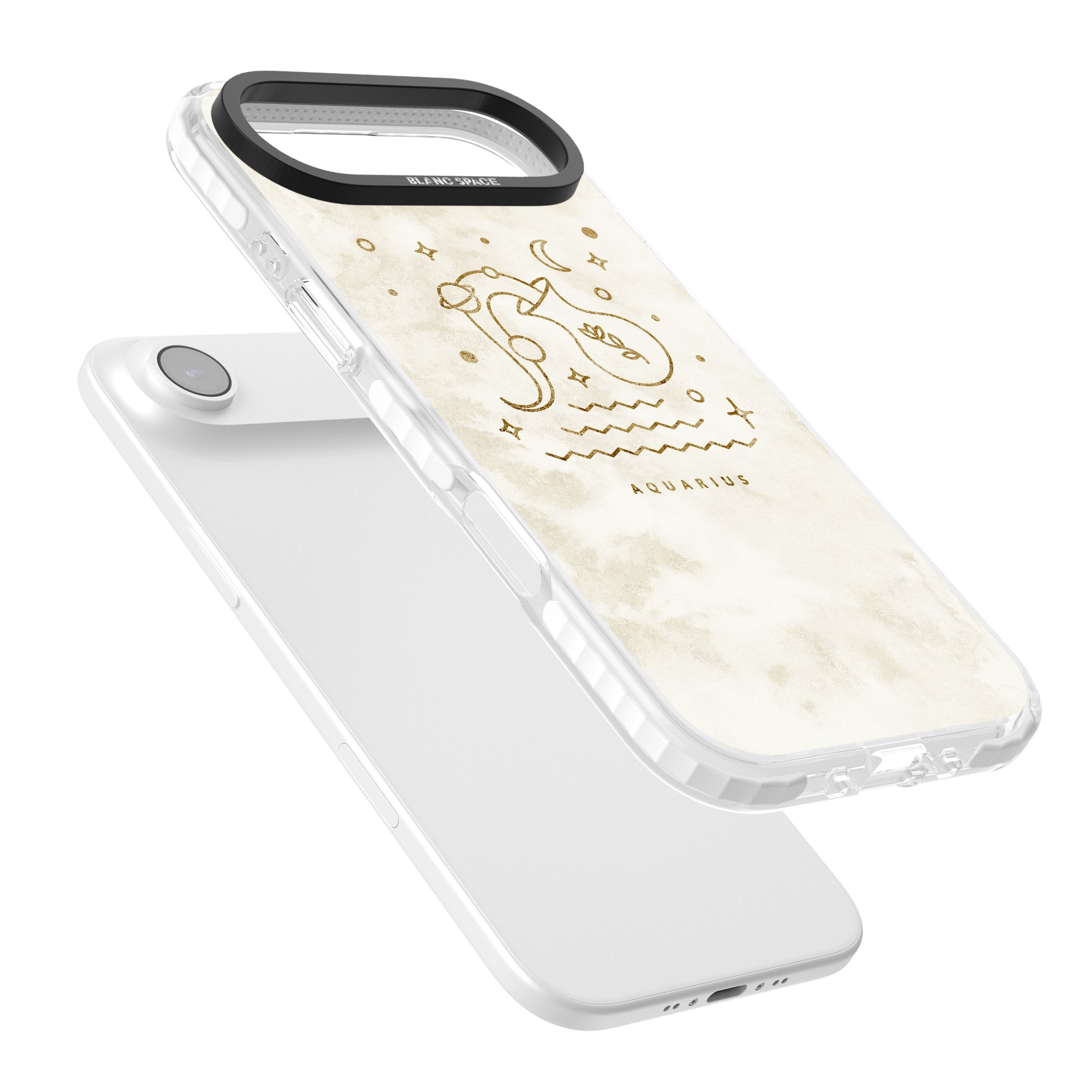 Aquarius Golden Emblem iPhone 17 Air Impact Pro Clear Phone Case Colours