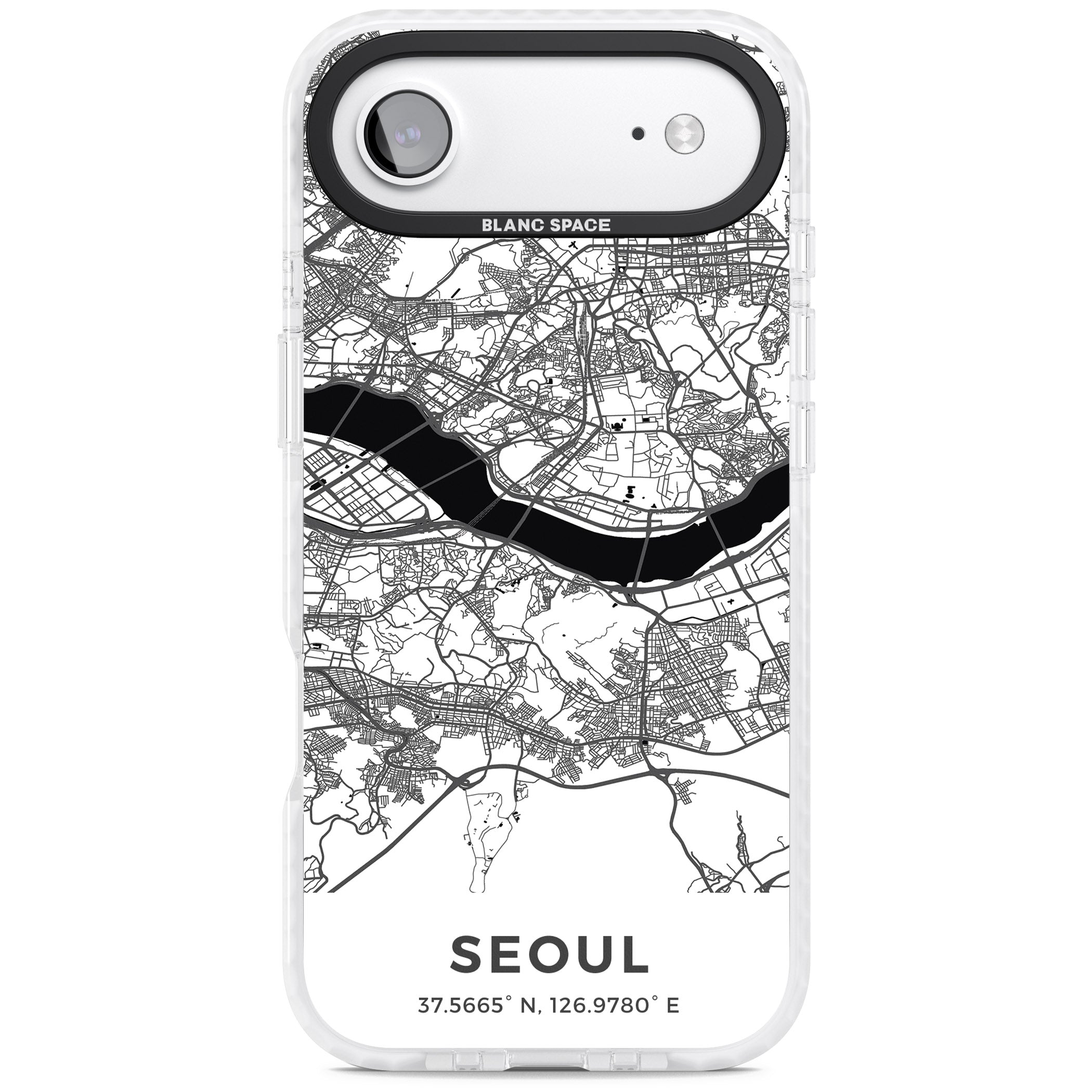 Seoul City Map iPhone 17 Air Impact Clear Phone Case