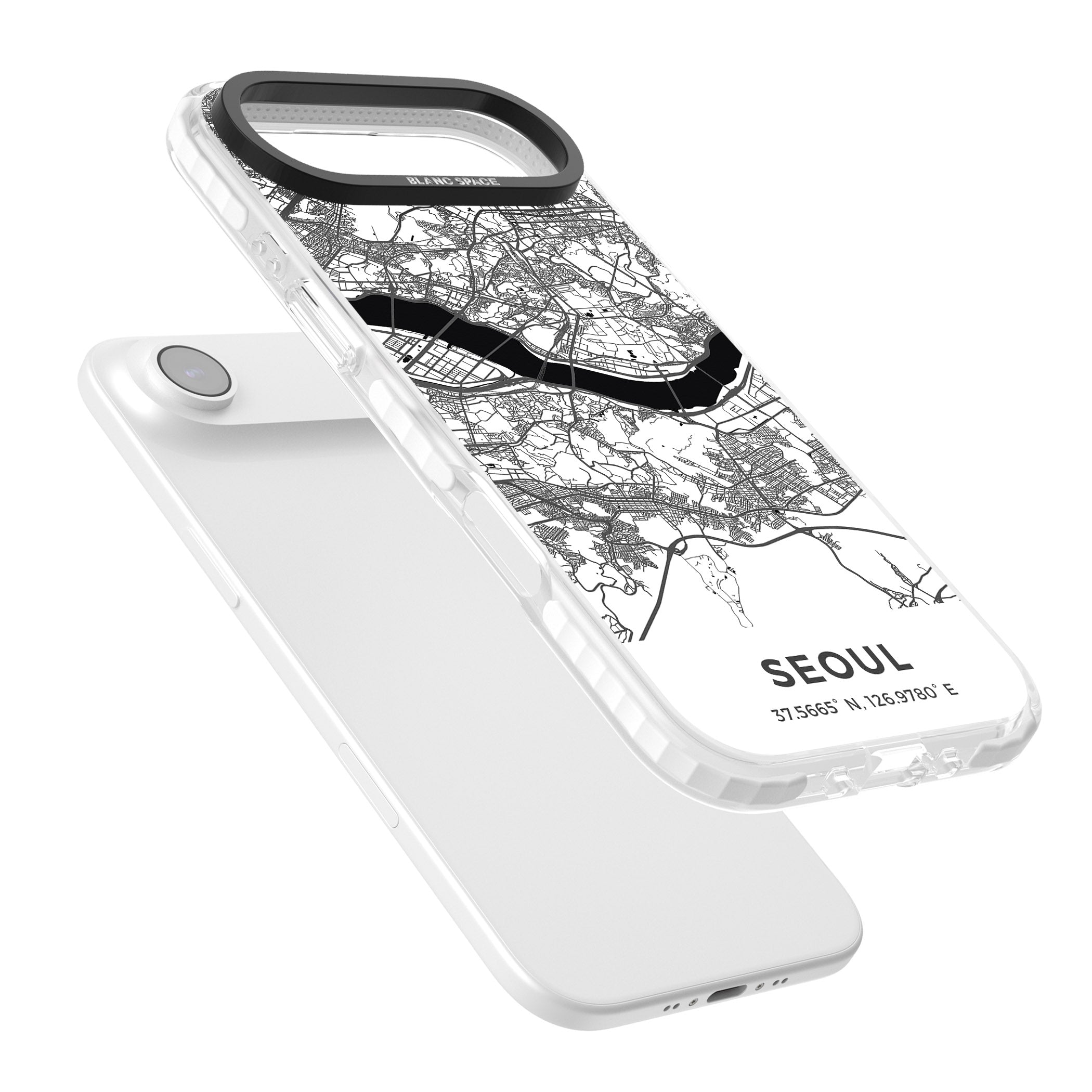 Seoul City Map iPhone 17 Air Impact Clear Phone Case Colours