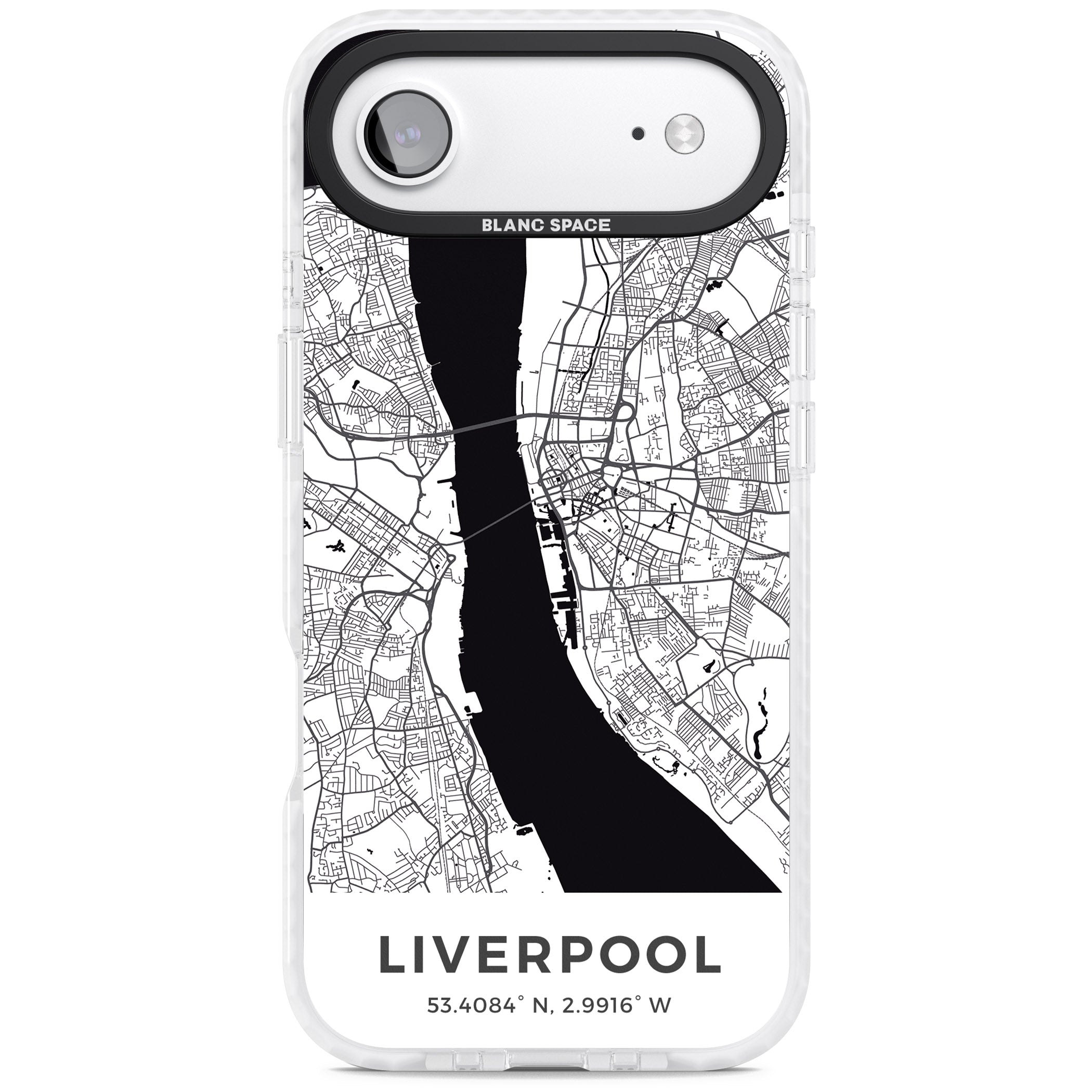 Liverpool Map iPhone 17 Air Impact Clear Phone Case