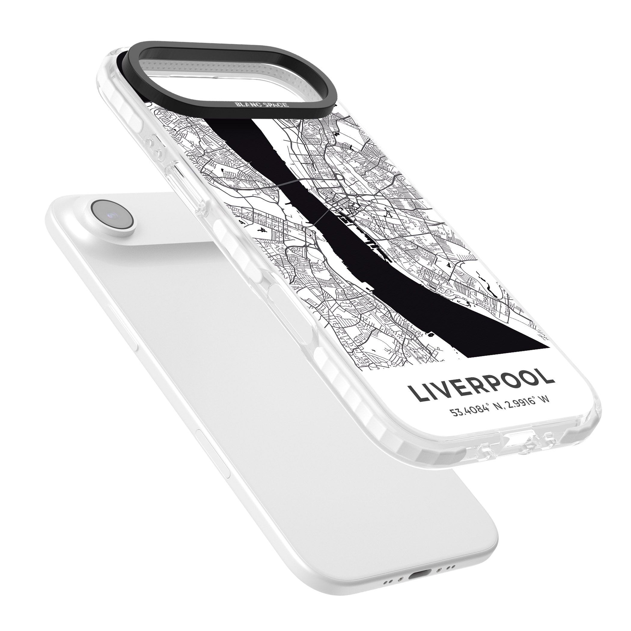Liverpool Map iPhone 17 Air Impact Clear Phone Case Colours