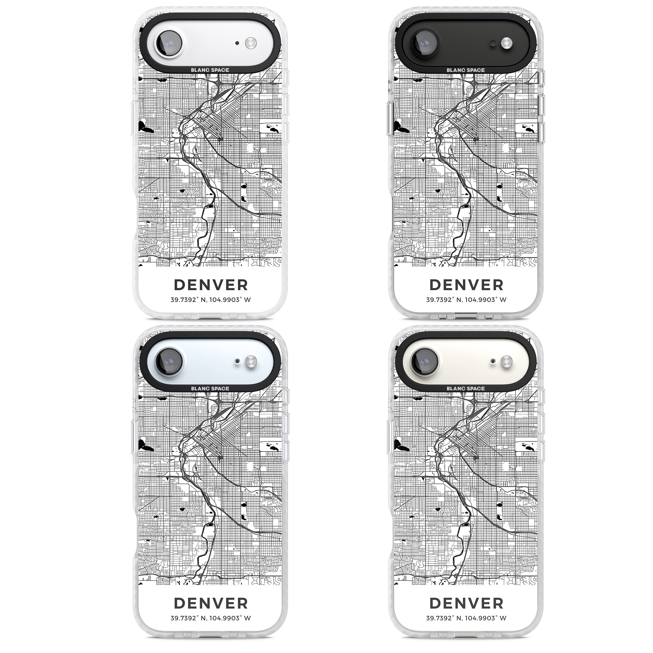 Denver Map iPhone 17 Air Impact Clear Phone Case APT Impact Protection