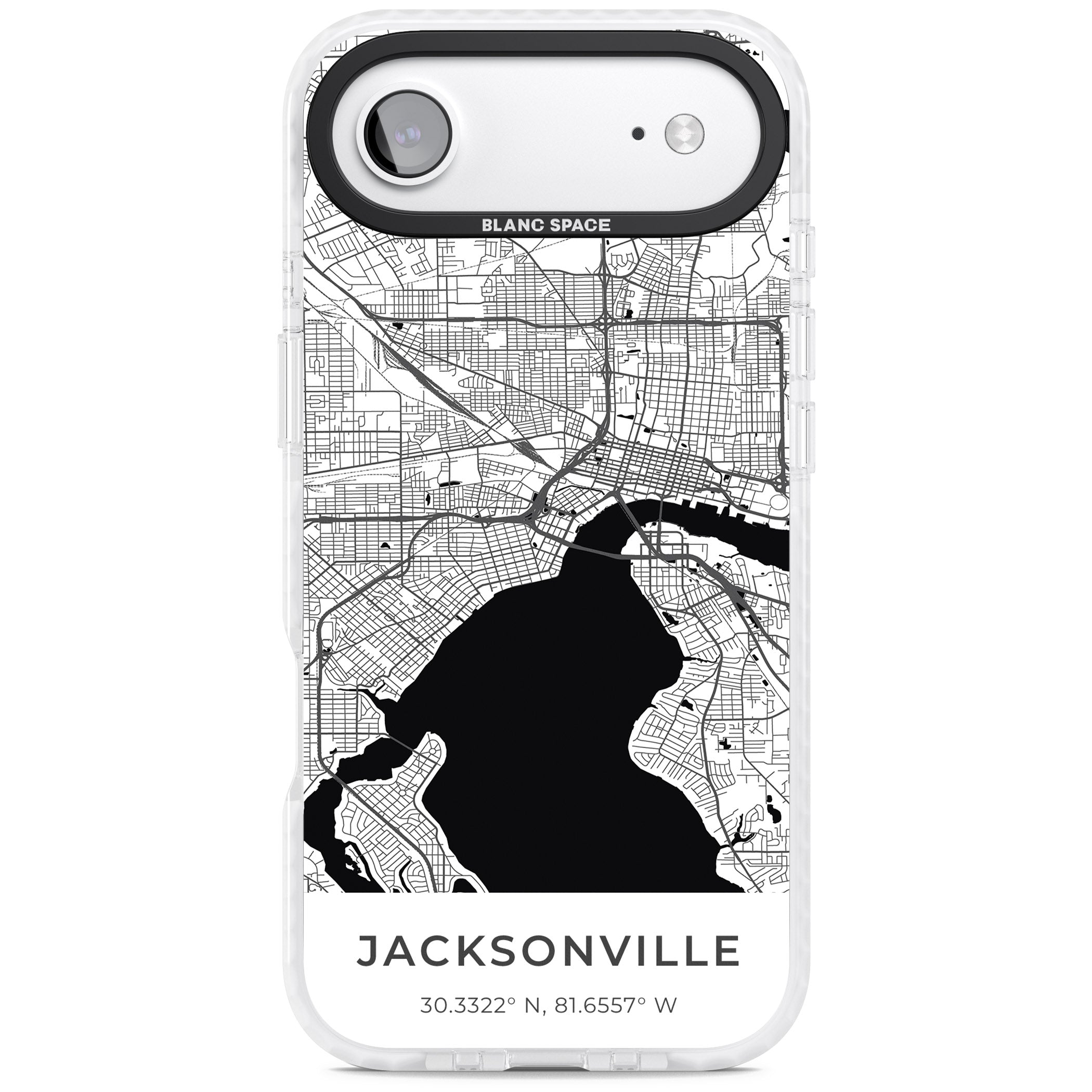 Jacksonville Map iPhone 17 Air Impact Clear Phone Case