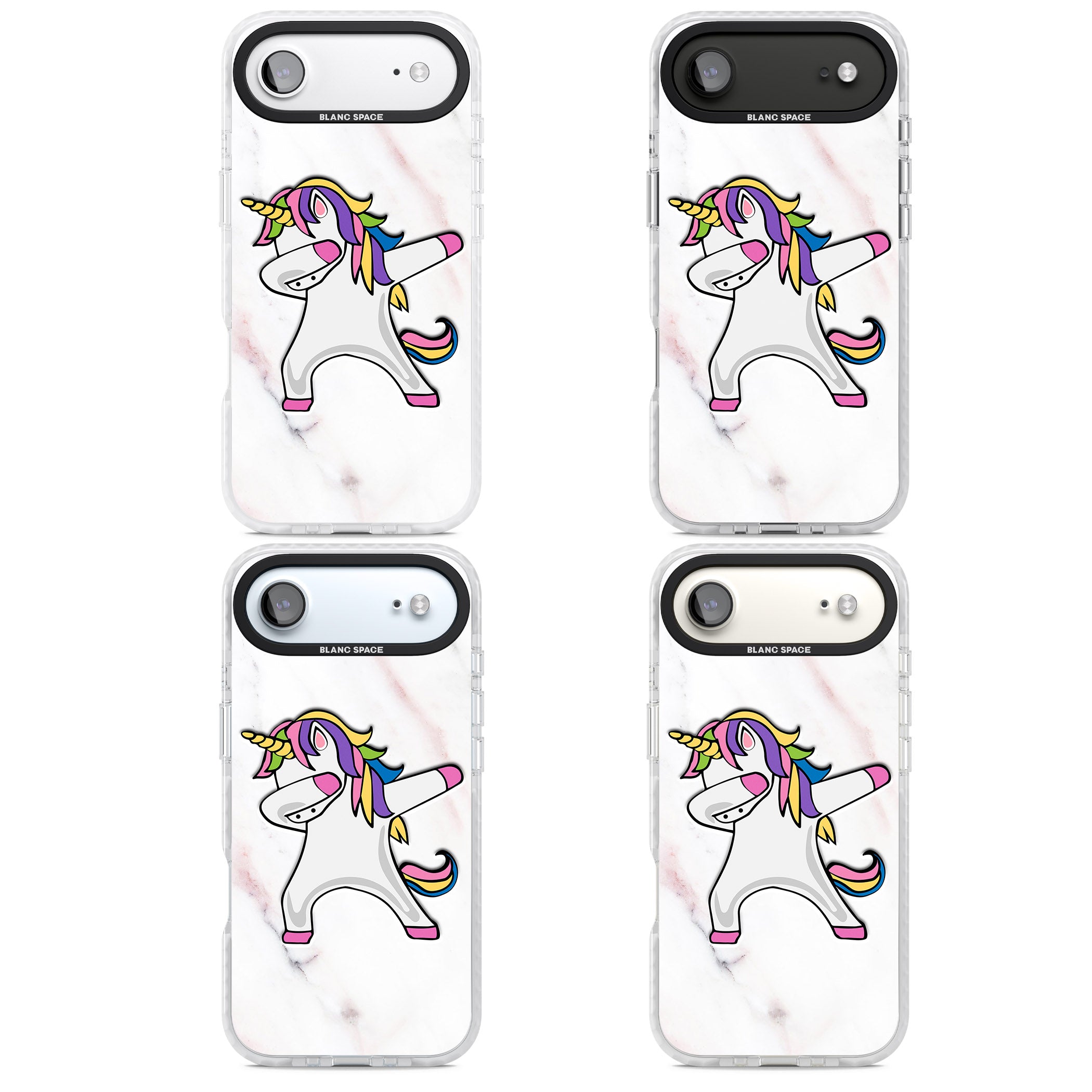 Designer Marble Unicorn Dab iPhone 17 Air Impact Clear Phone Case APT Impact Protection