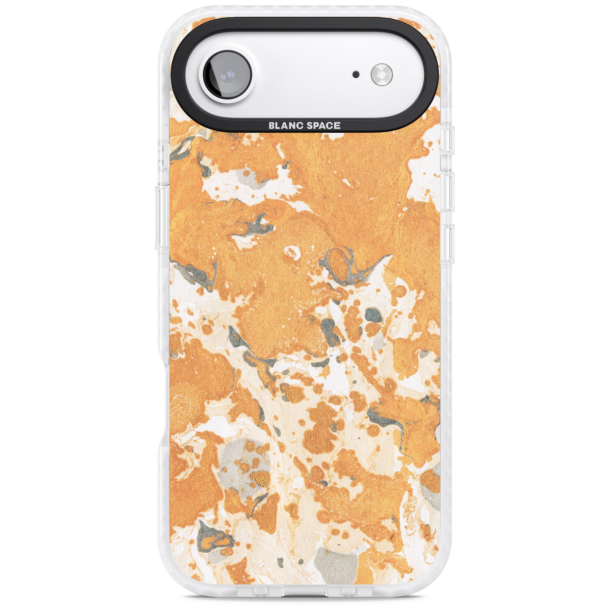 Orange Marbled iPhone 17 Air Impact Clear Phone Case