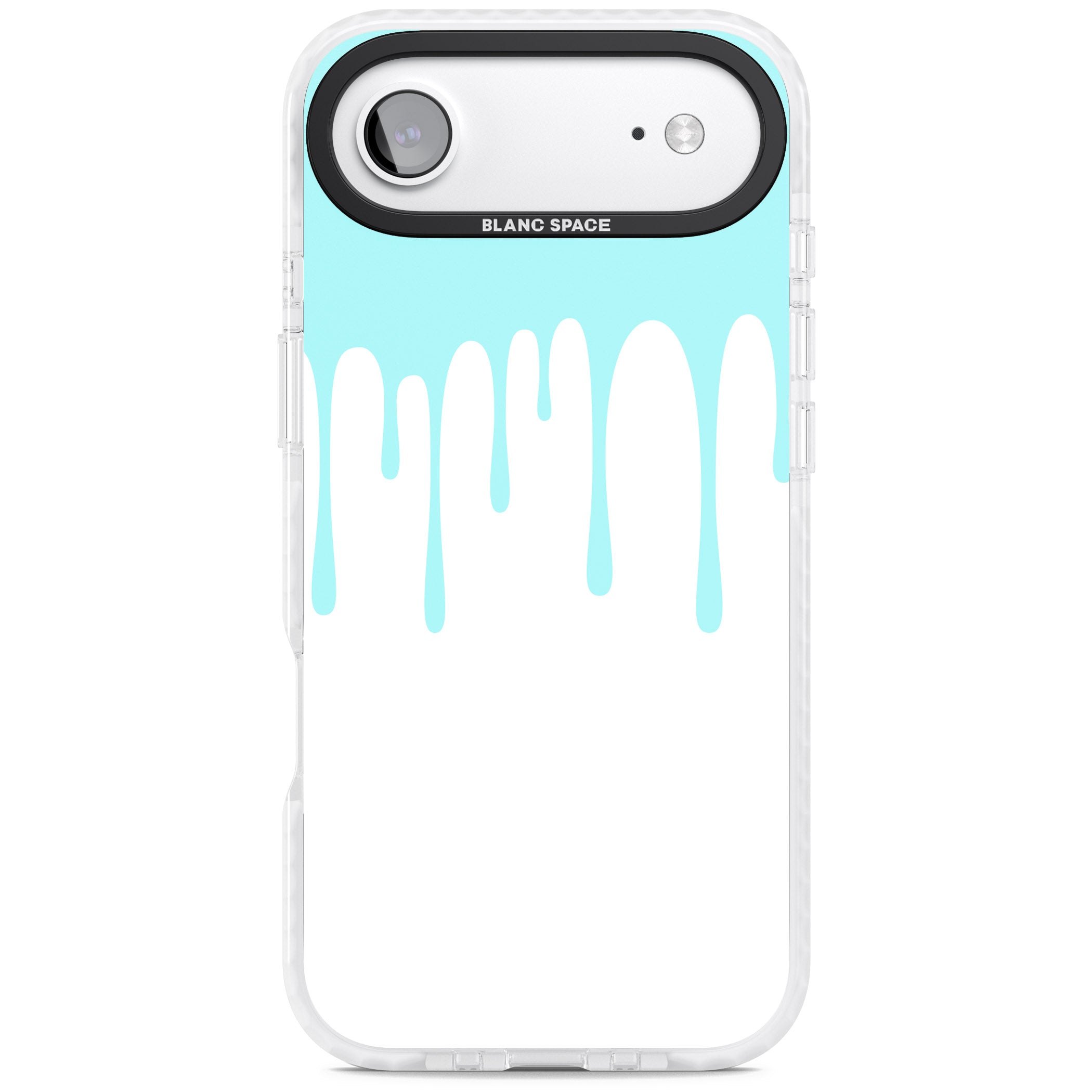 Melted Teal Drip iPhone 17 Air Impact Clear Phone Case