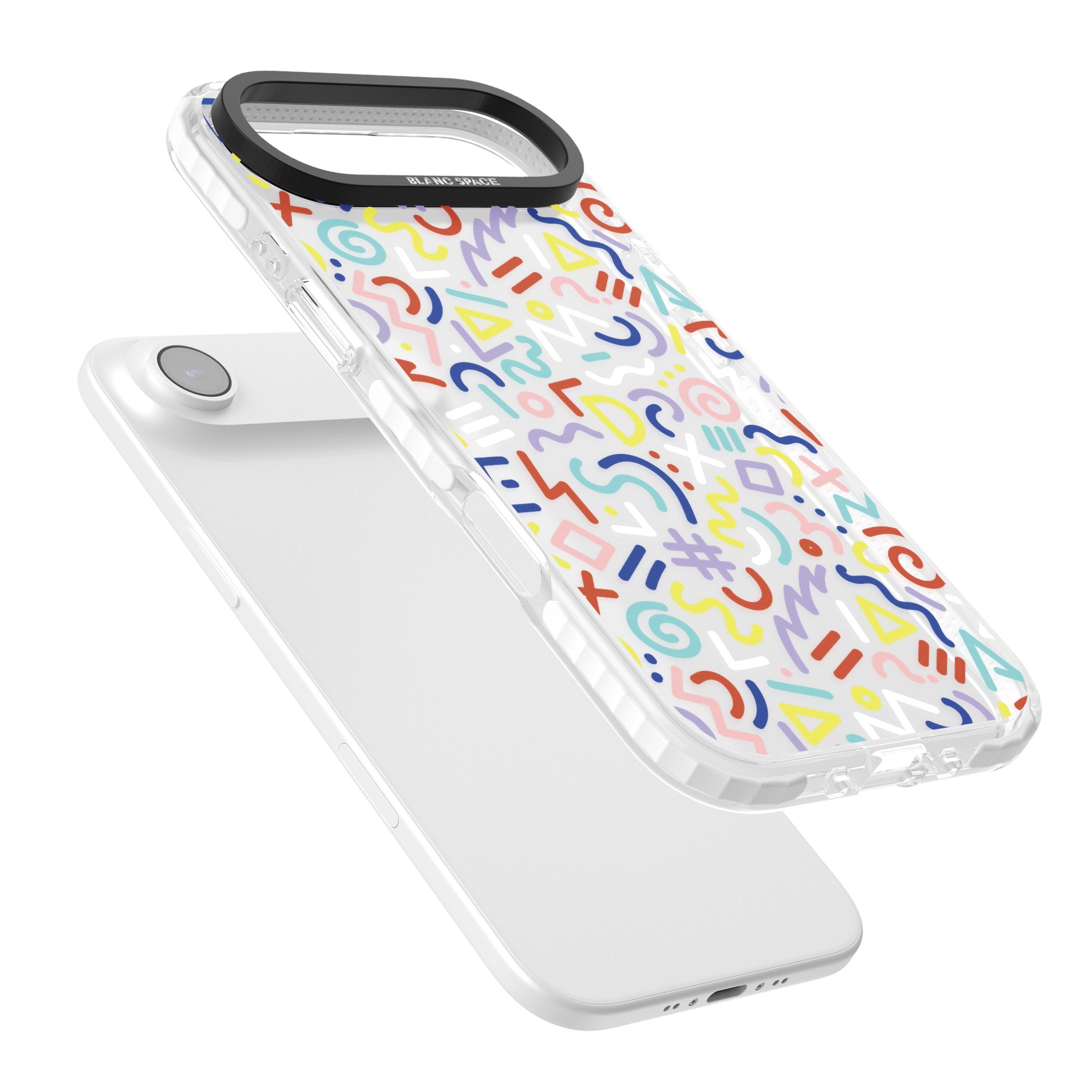 Colorful Retro Pattern iPhone 17 Air Impact Clear Phone Case Colours