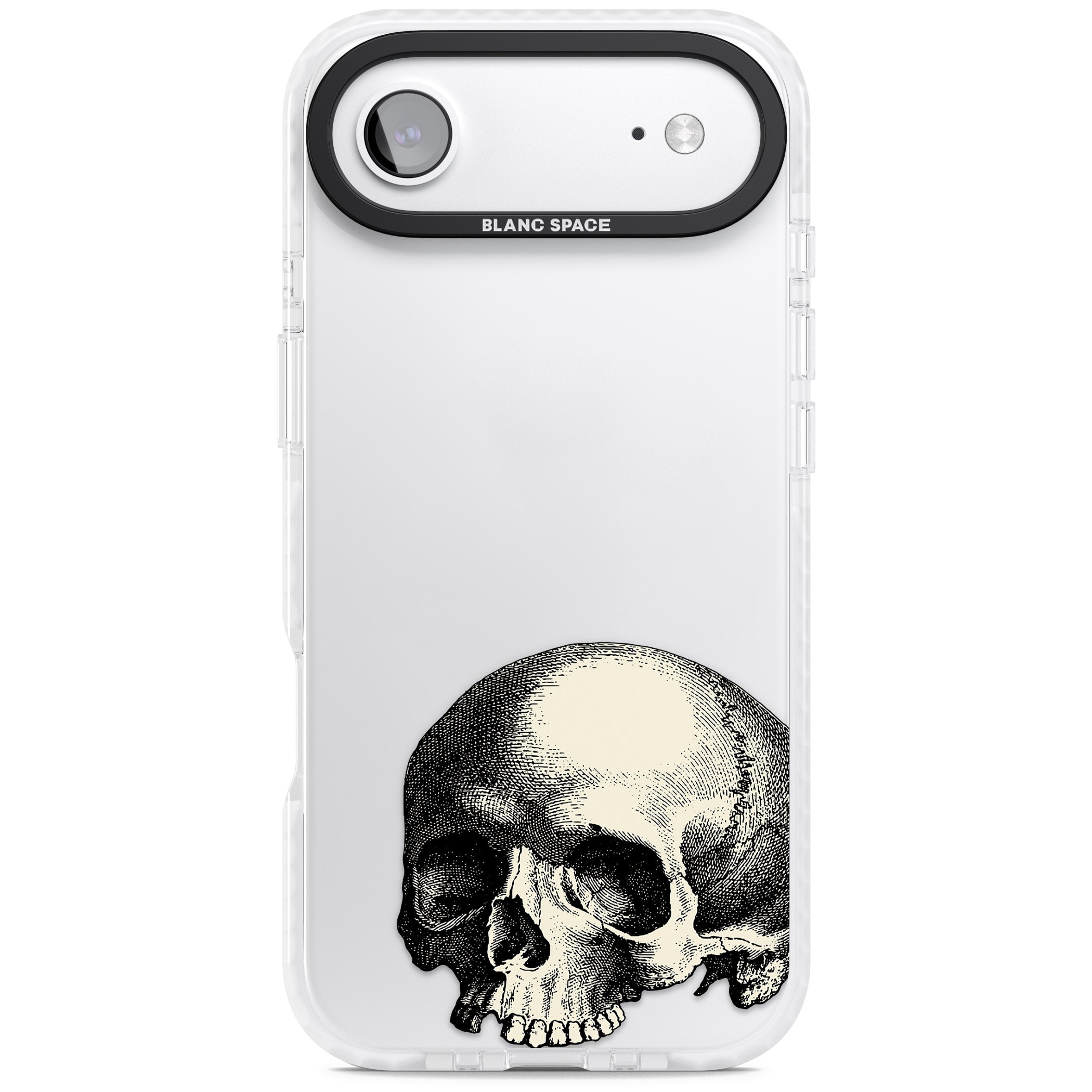 Minimal Vintage Skull iPhone 17 Air Impact Clear Phone Case