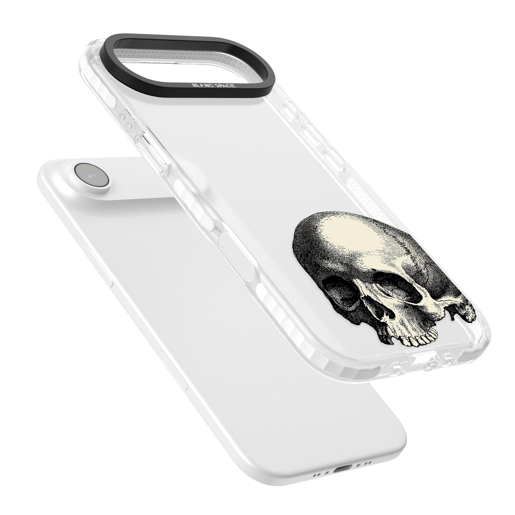 Minimal Vintage Skull iPhone 17 Air Impact Clear Phone Case Colours