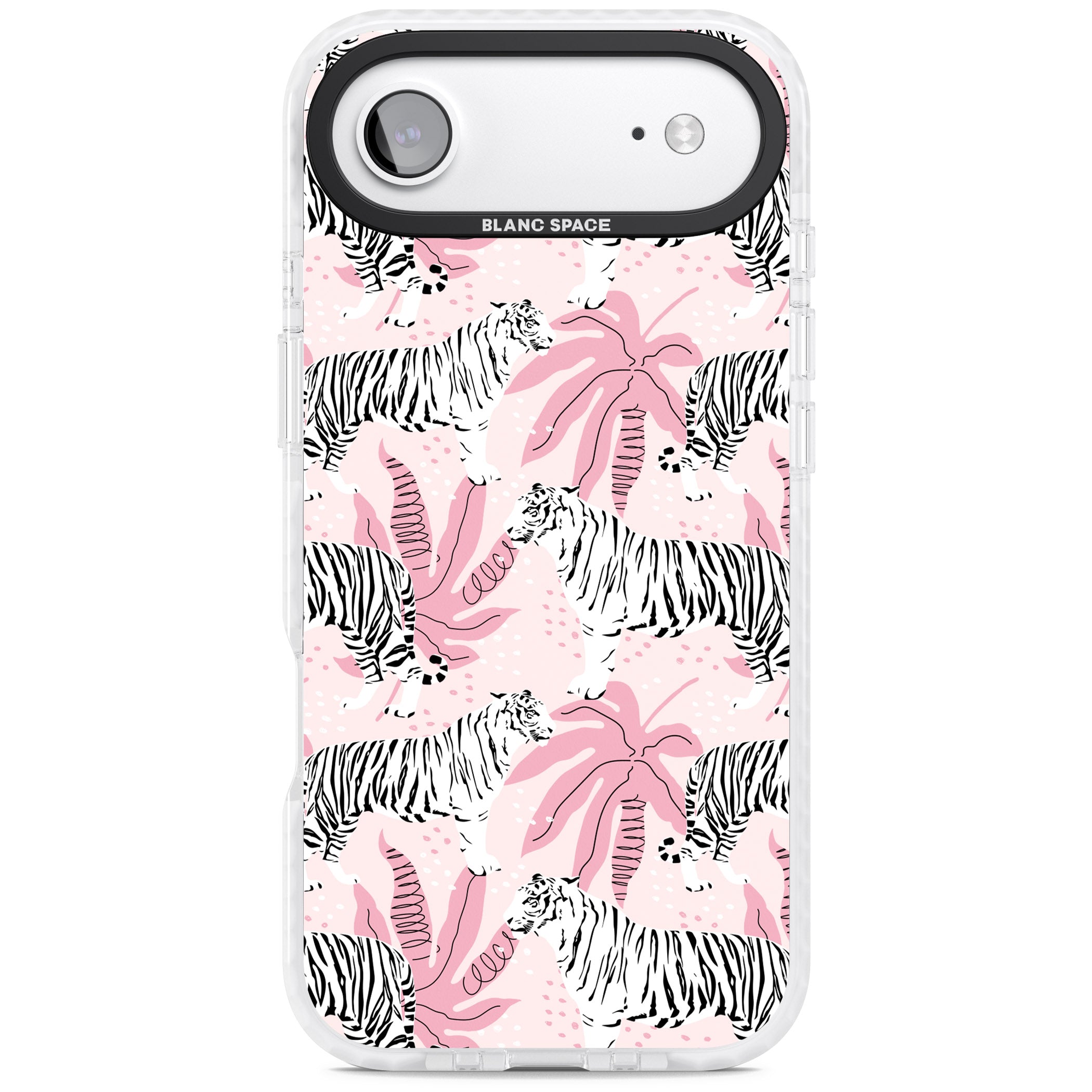 Pink Tiger Palm iPhone 17 Air Impact Clear Phone Case