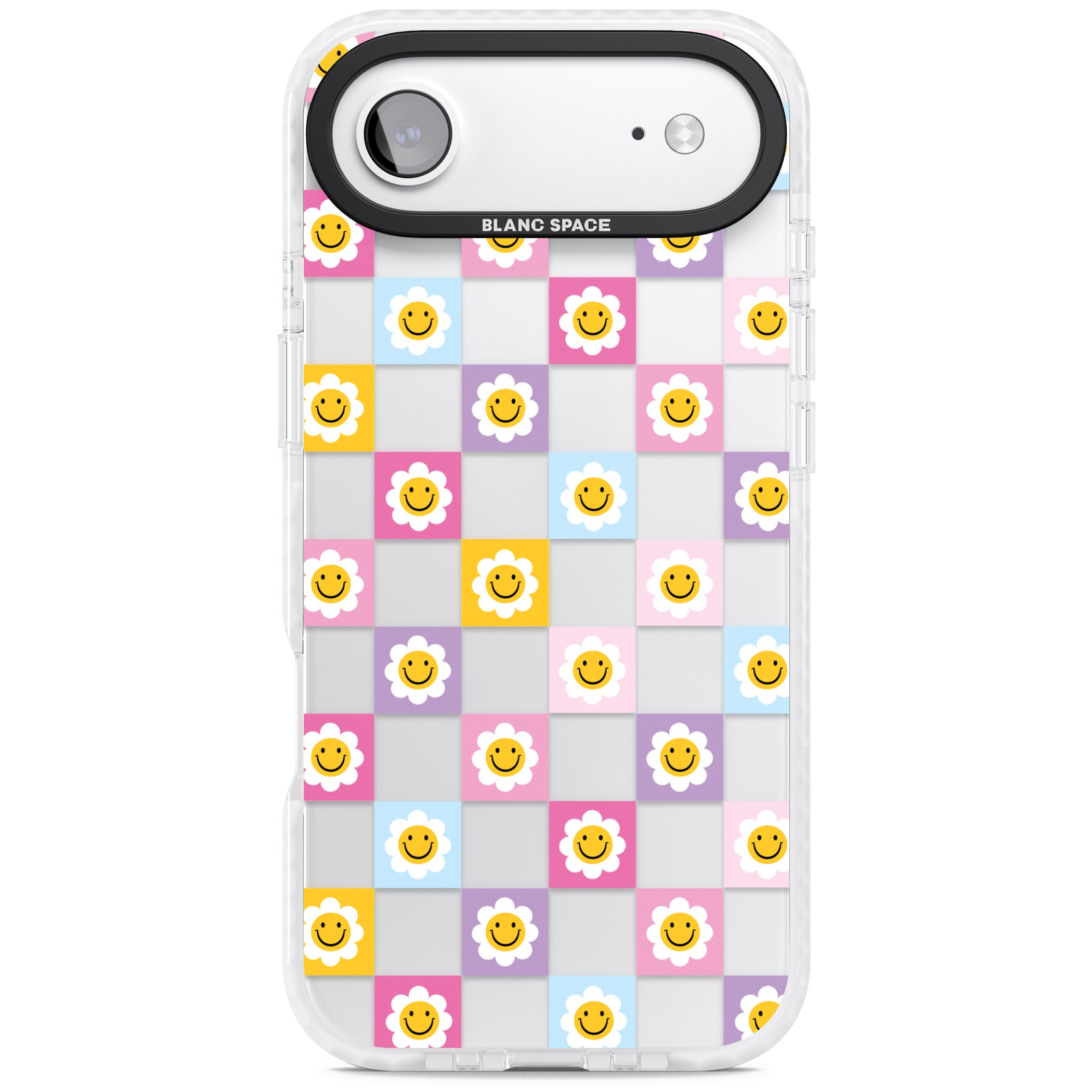 Daisy Squares Pattern iPhone 17 Air Impact Clear Phone Case