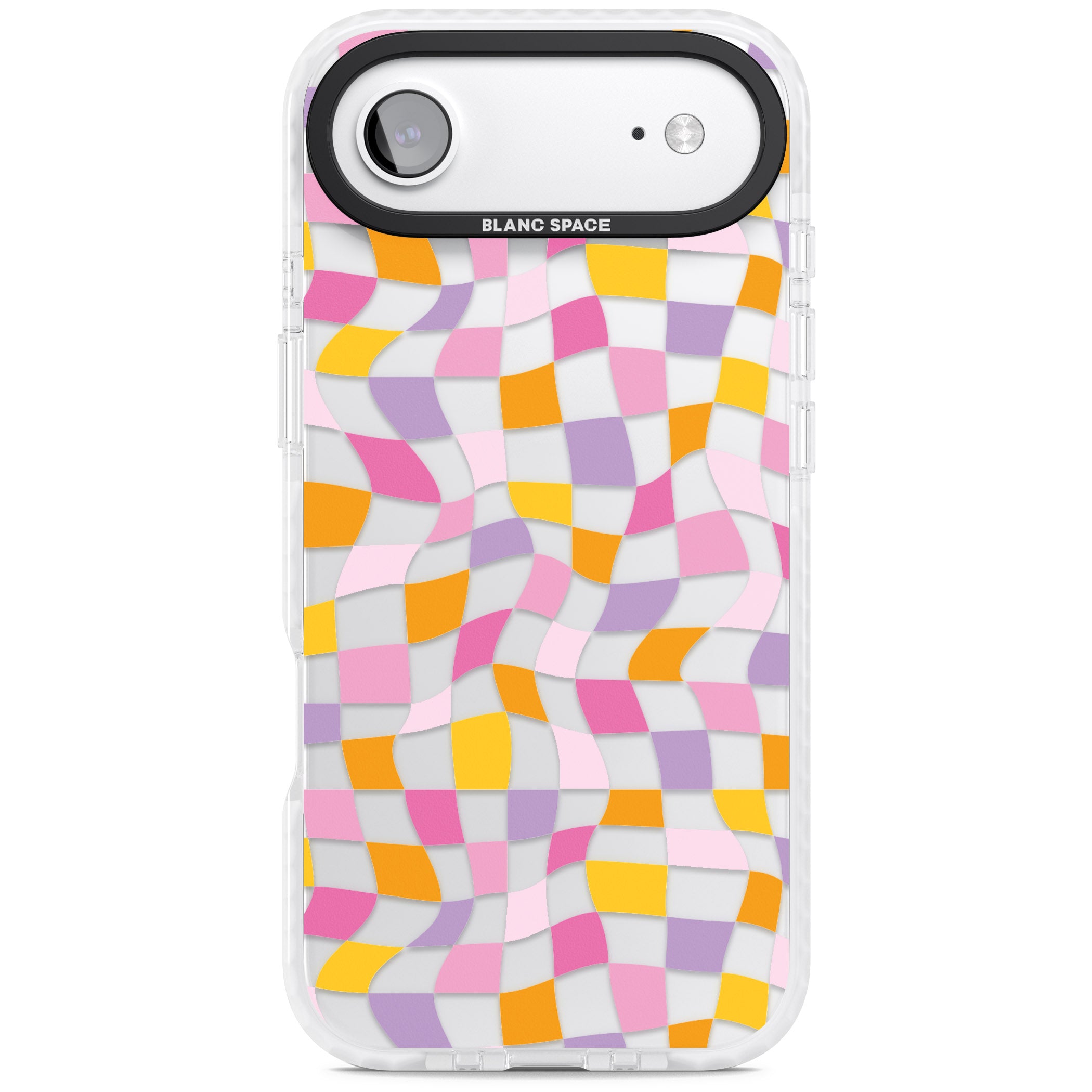 Wonky Squares Pattern iPhone 17 Air Impact Clear Phone Case