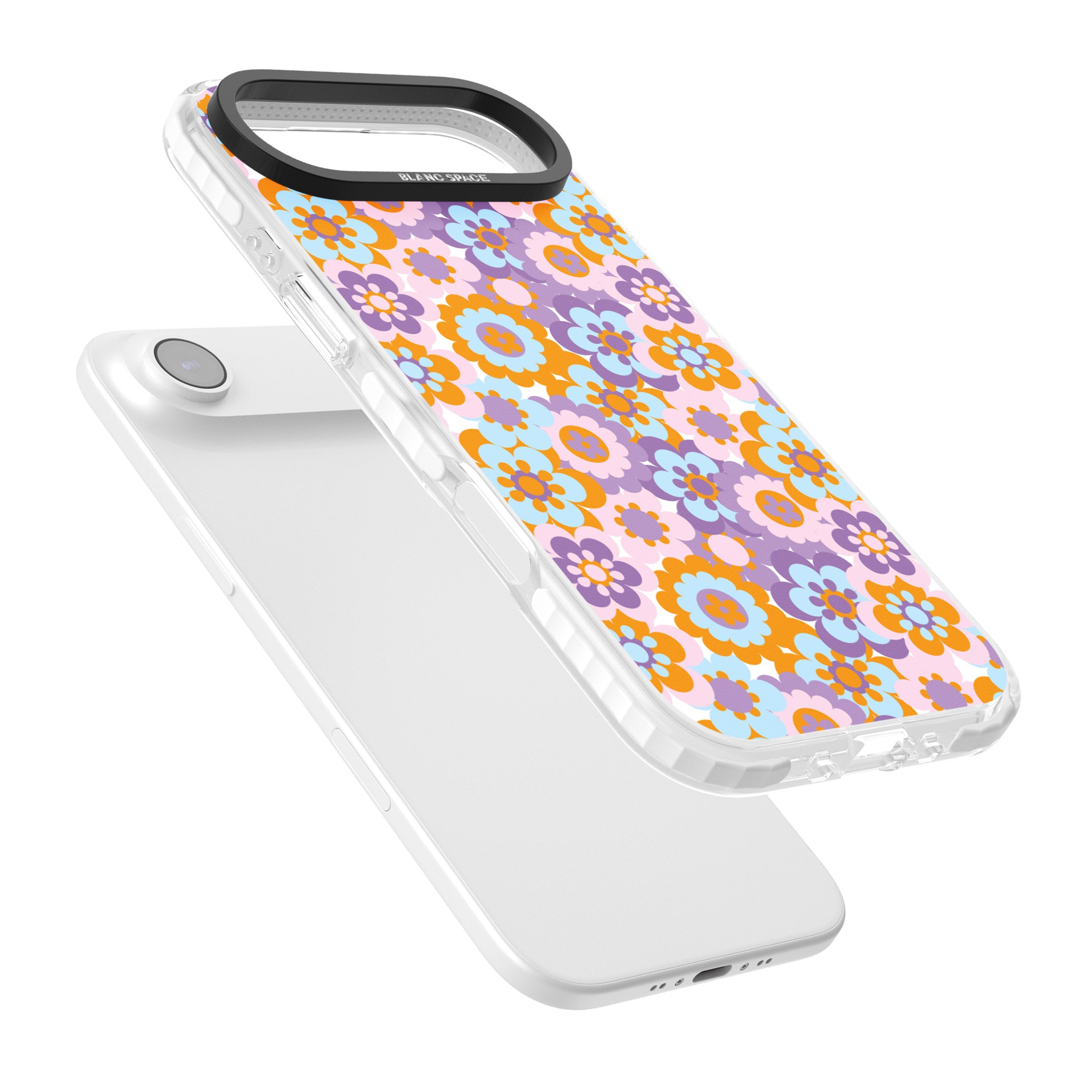 Flower Power Pattern iPhone 17 Air Impact Clear Phone Case Colours