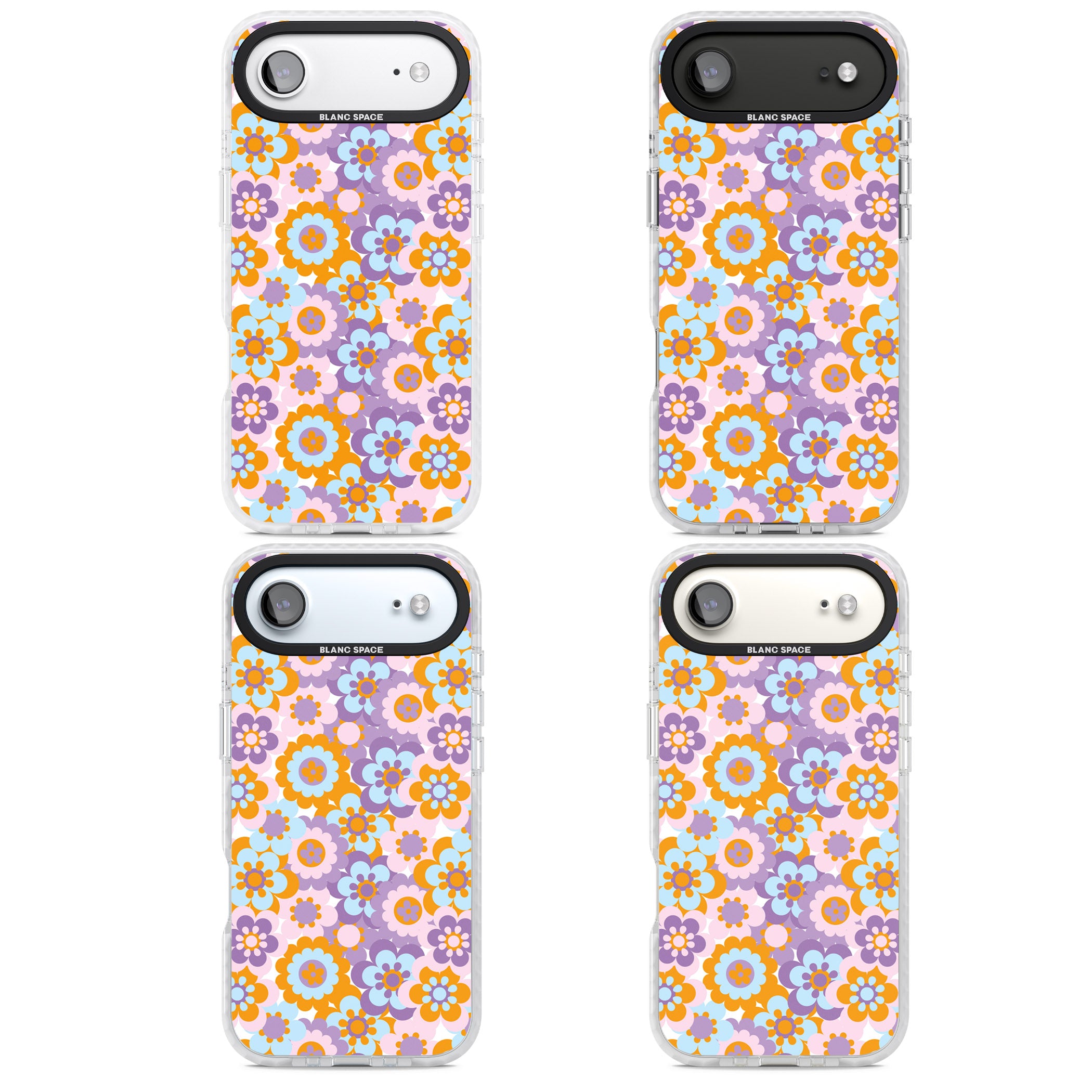 Flower Power Pattern iPhone 17 Air Impact Clear Phone Case APT Impact Protection