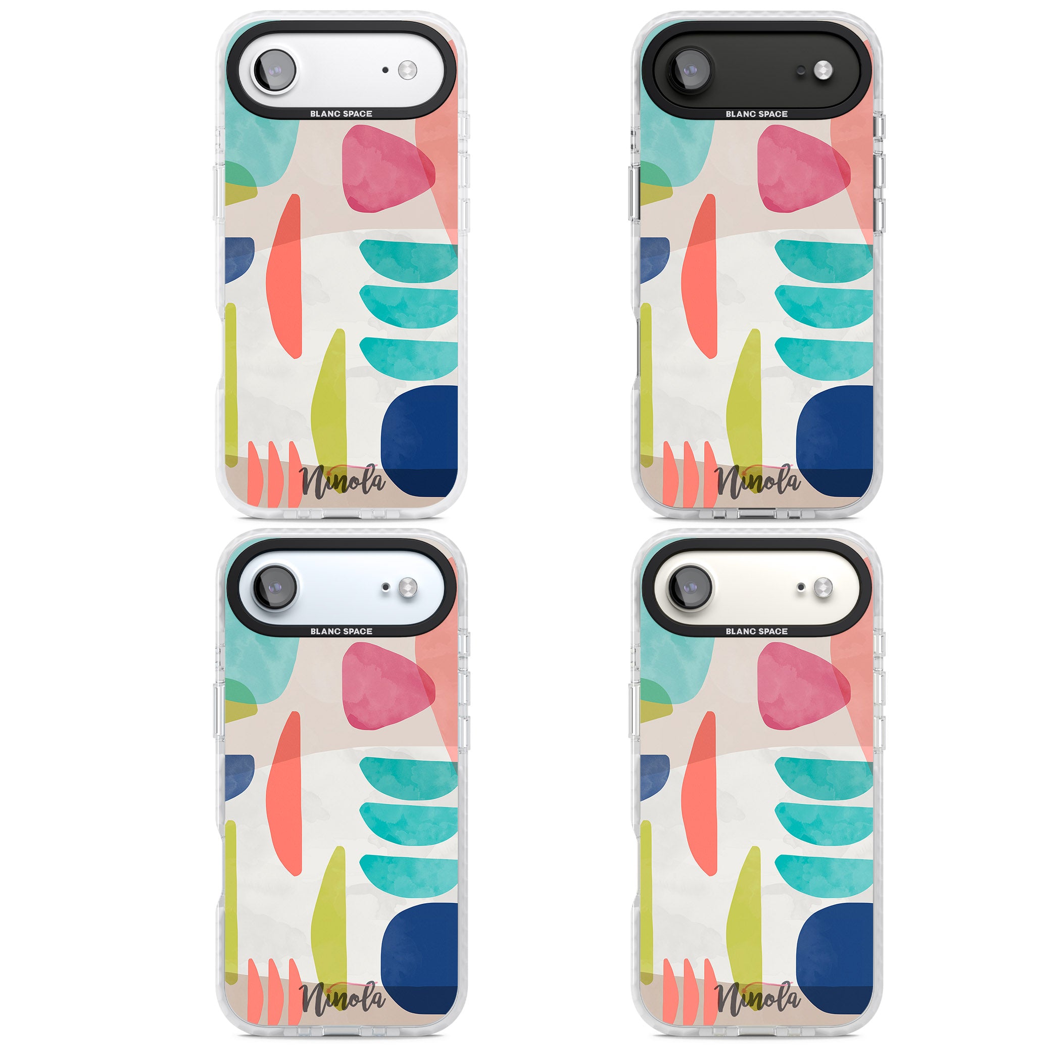 Bold Colorful Shapes iPhone 17 Air Impact Clear Phone Case APT Impact Protection