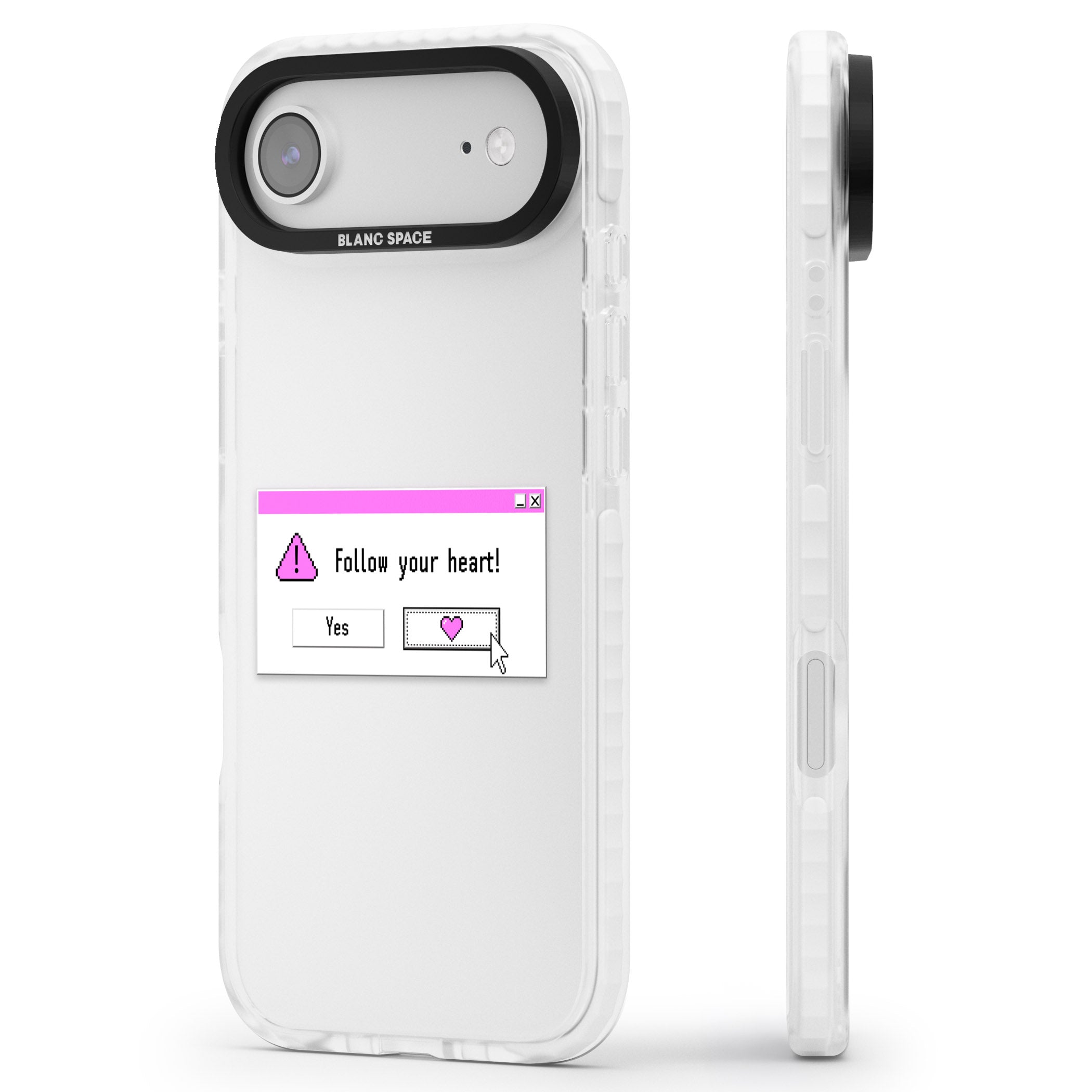 Follow Your Heart.Exe iPhone 17 Air Impact Clear Phone Case Side Profile