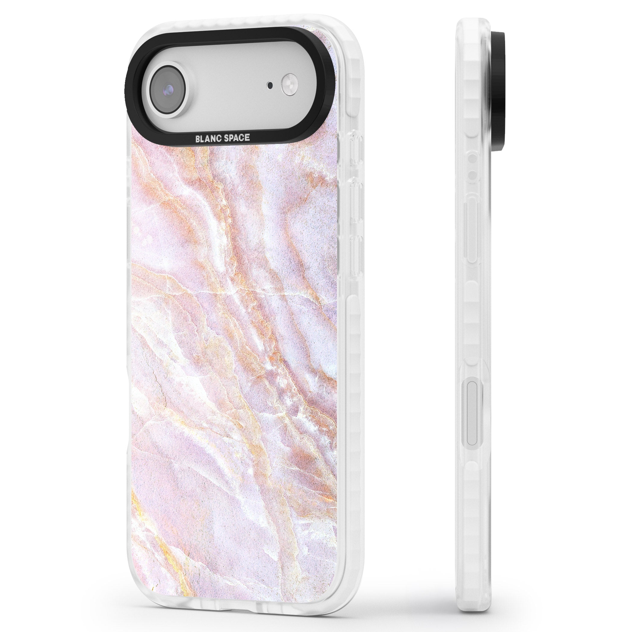 Soft Onyx Blush iPhone 17 Air Impact Clear Phone Case Side Profile