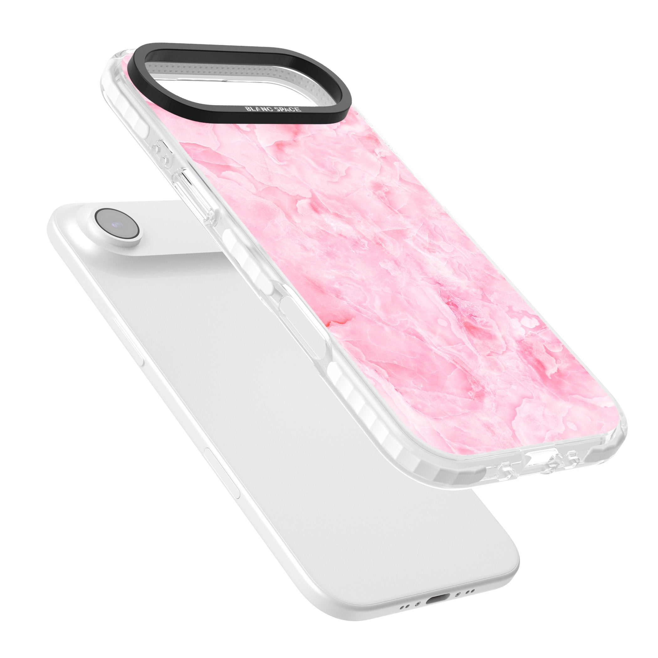 Pink Onyx Marble iPhone 17 Air Impact Clear Phone Case Colours