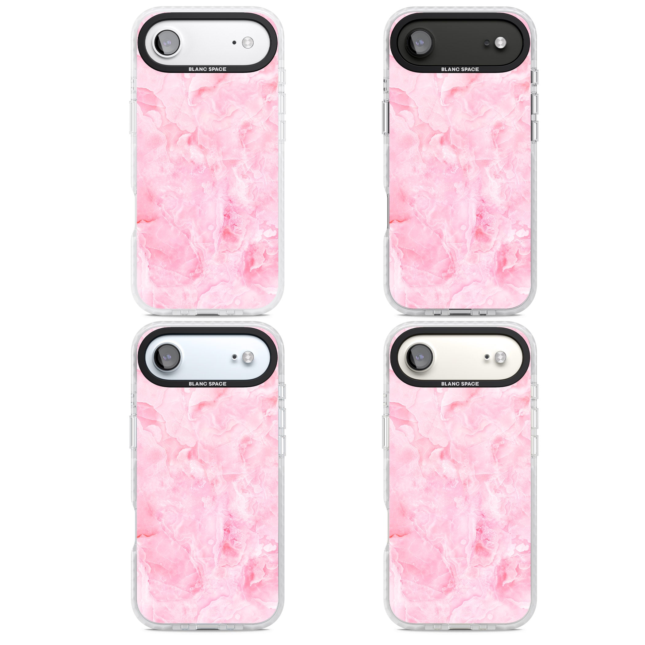 Pink Onyx Marble iPhone 17 Air Impact Clear Phone Case APT Impact Protection