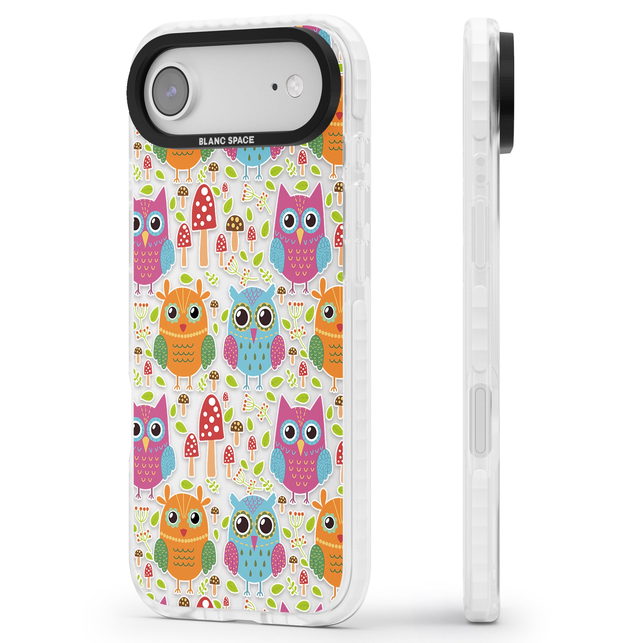 Forrest Owl Clear Pattern iPhone 17 Air Impact Clear Phone Case Side Profile