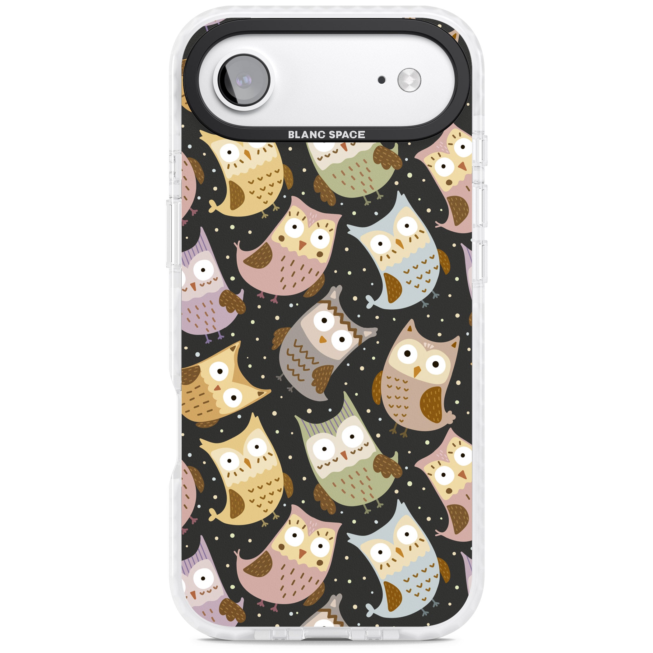 Cute Owl Pattern iPhone 17 Air Impact Clear Phone Case