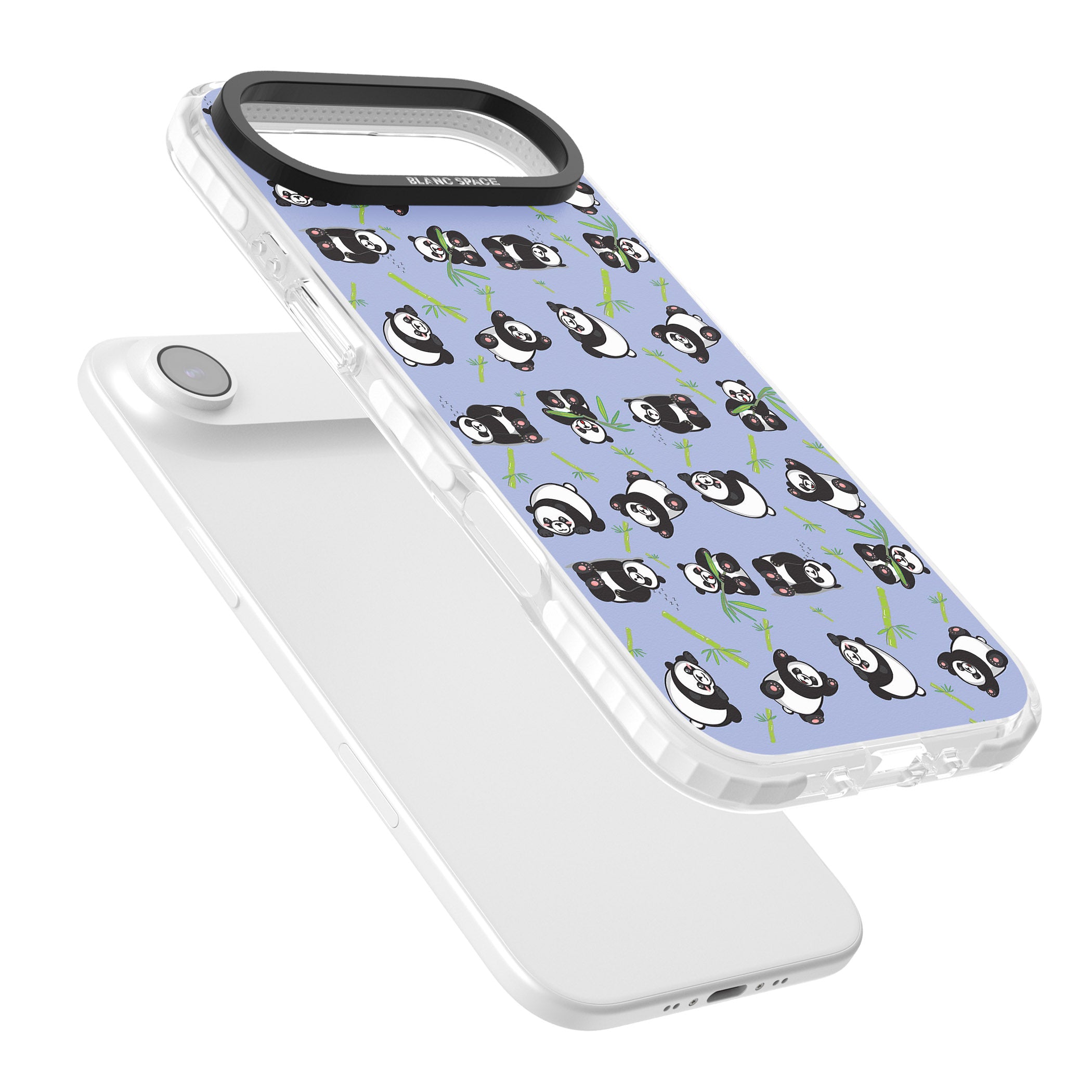 Panda Pattern iPhone 17 Air Impact Clear Phone Case Colours