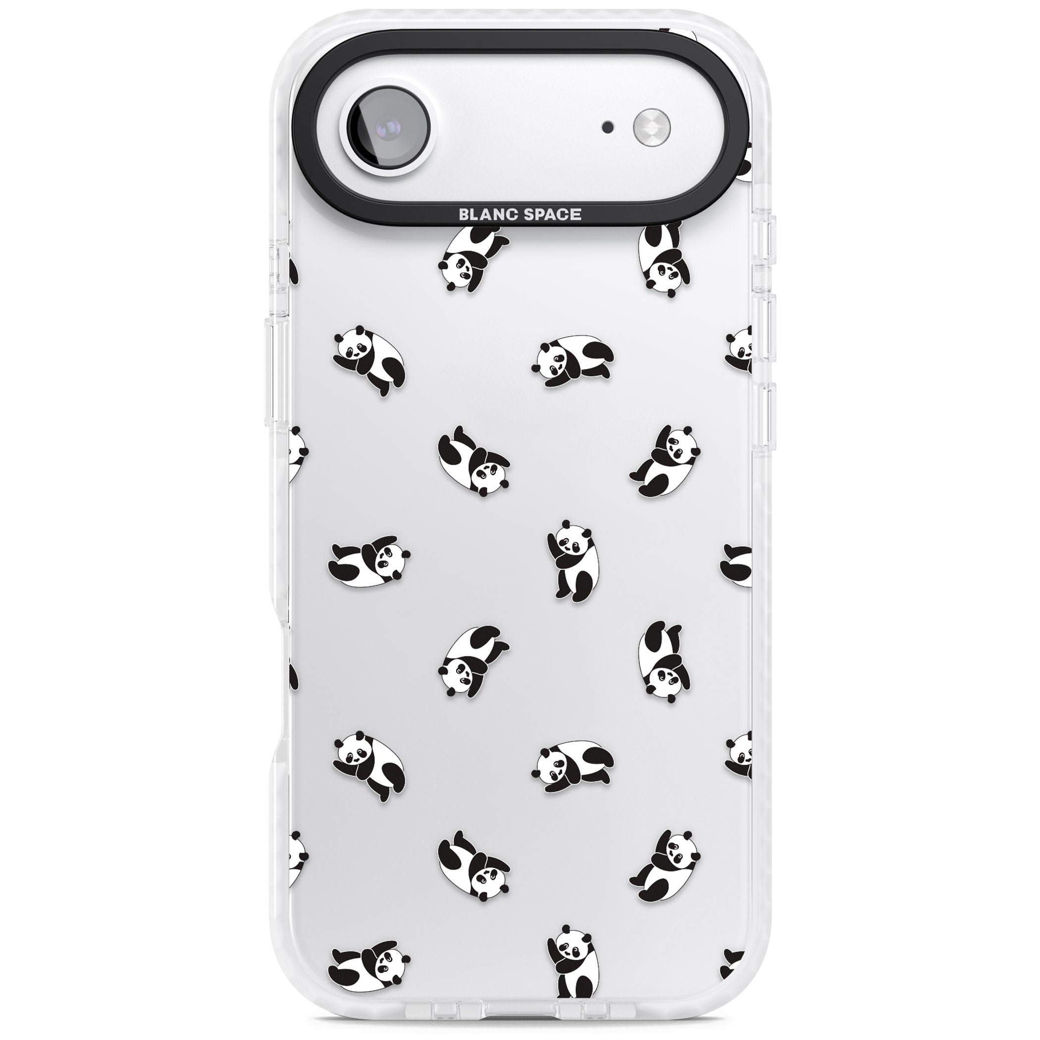 Tiny Panda Pattern iPhone 17 Air Impact Clear Phone Case