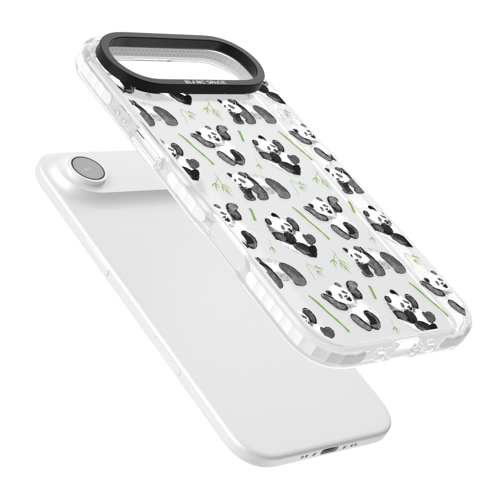 Watercolour Panda Pattern iPhone 17 Air Impact Clear Phone Case Colours