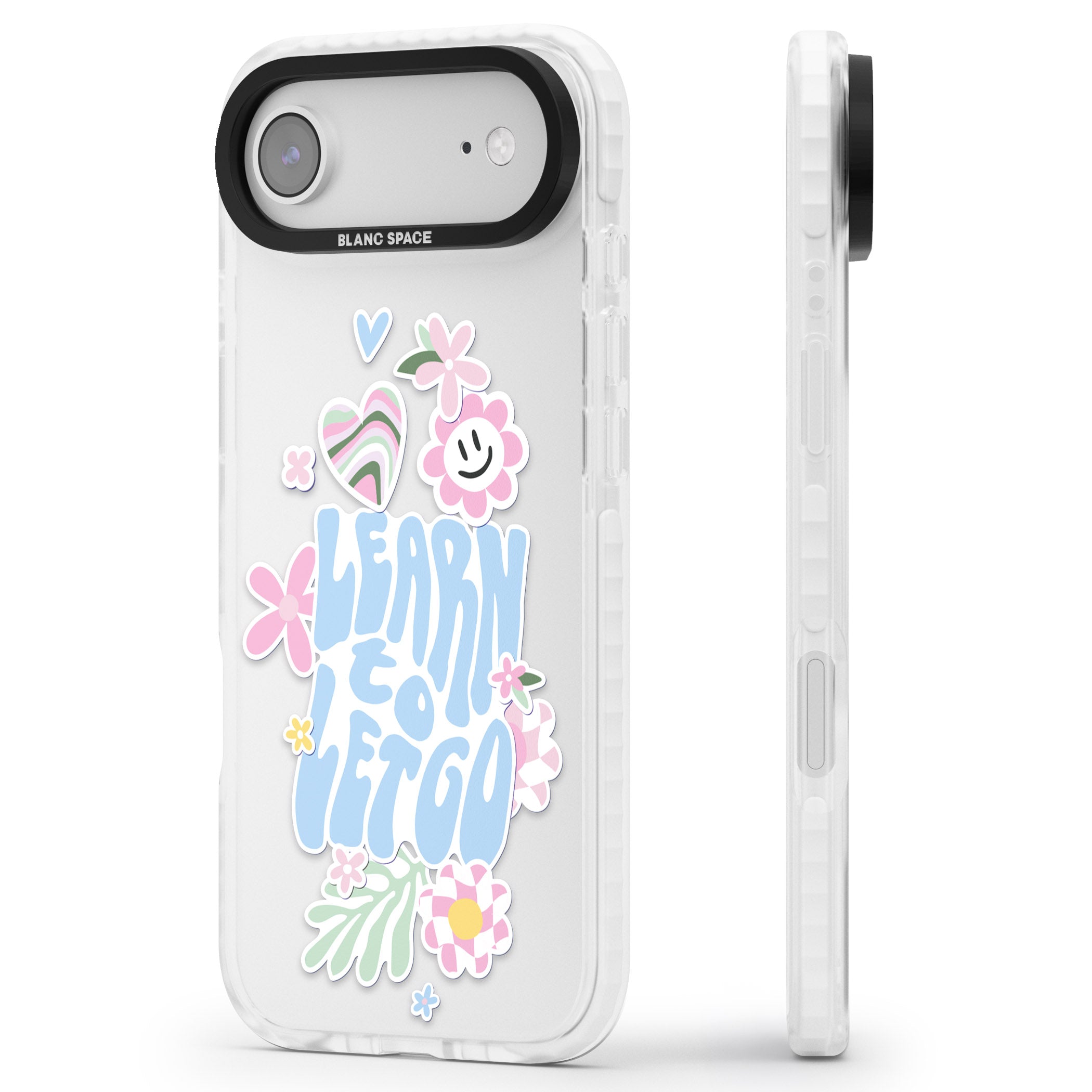 Learn To Let Go iPhone 17 Air Impact Clear Phone Case Side Profile