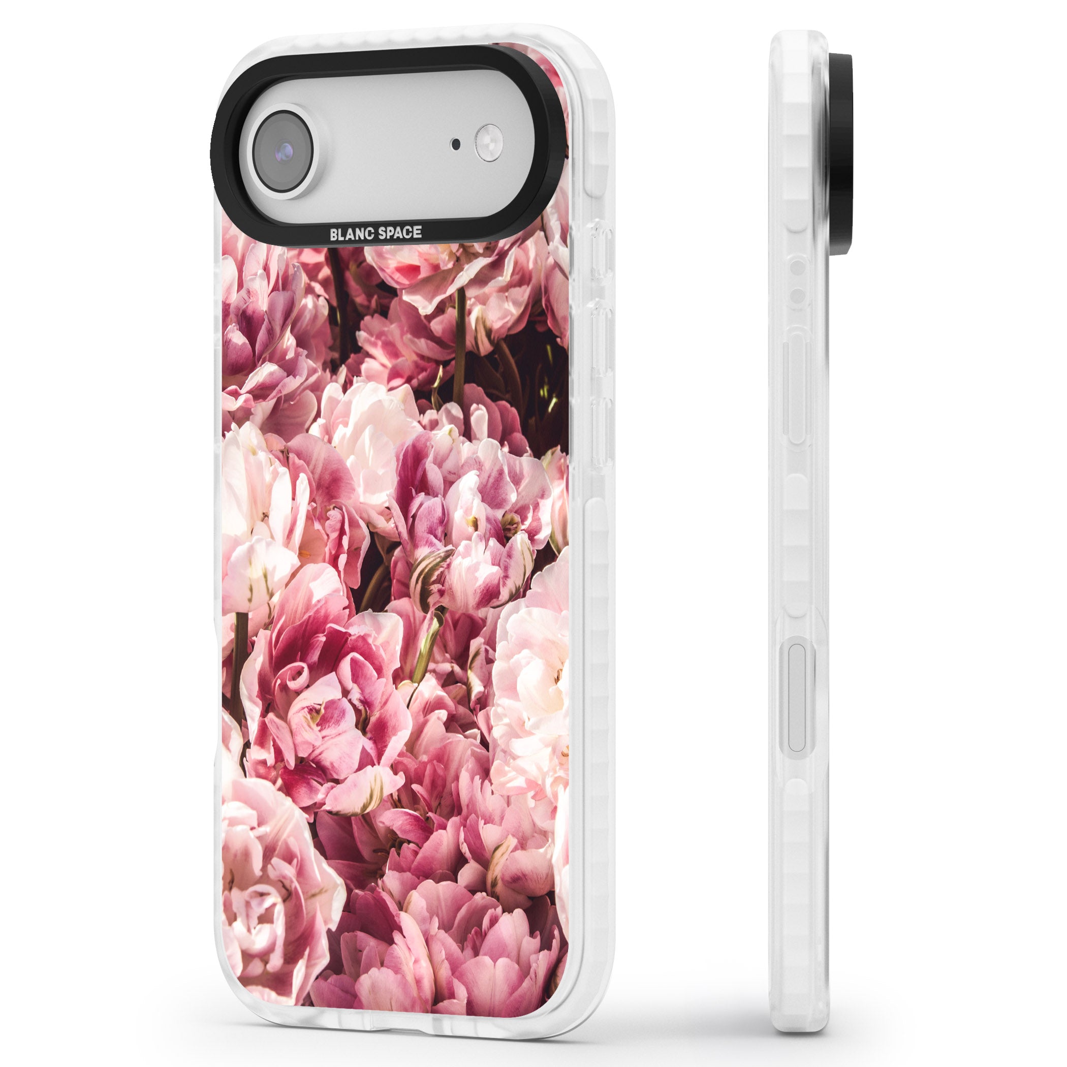 Petal Blush iPhone 17 Air Impact Clear Phone Case Side Profile