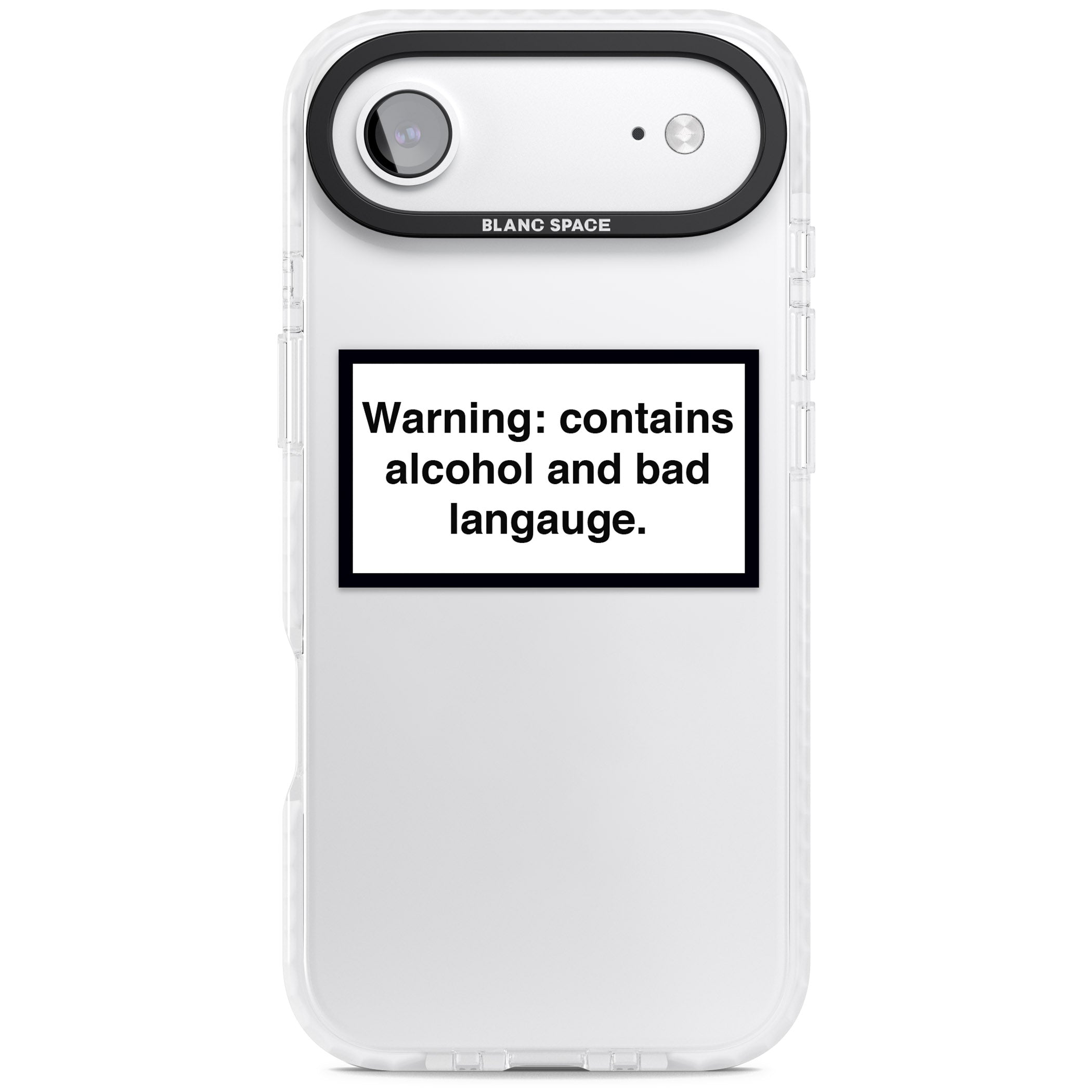 Warning: Contains Alcohol & Bad Language iPhone 17 Air Impact Clear Phone Case