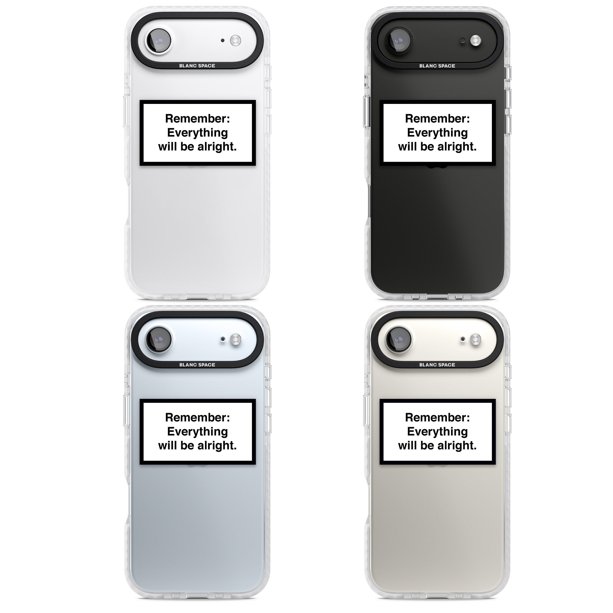 Everything Will Be Alright iPhone 17 Air Impact Clear Phone Case APT Impact Protection