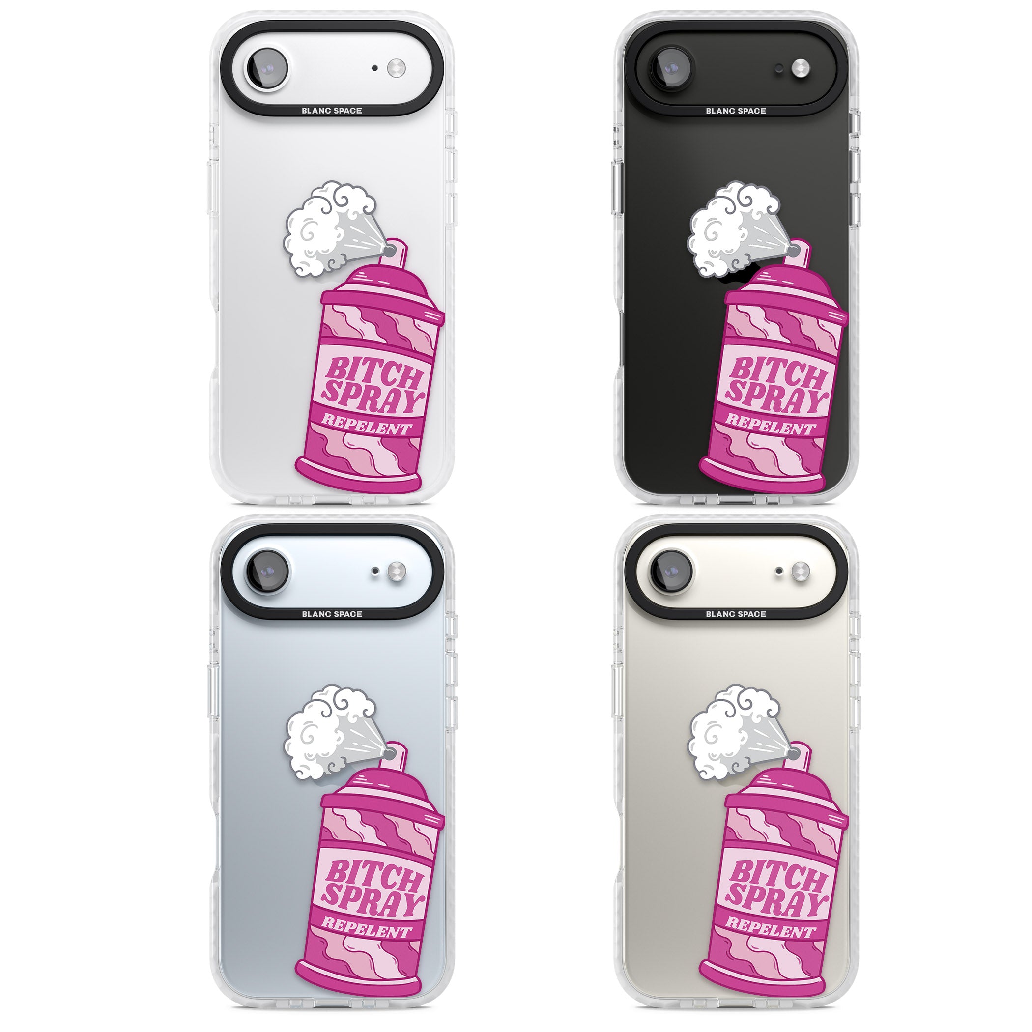 B*Tch Spray iPhone 17 Air Impact Clear Phone Case APT Impact Protection