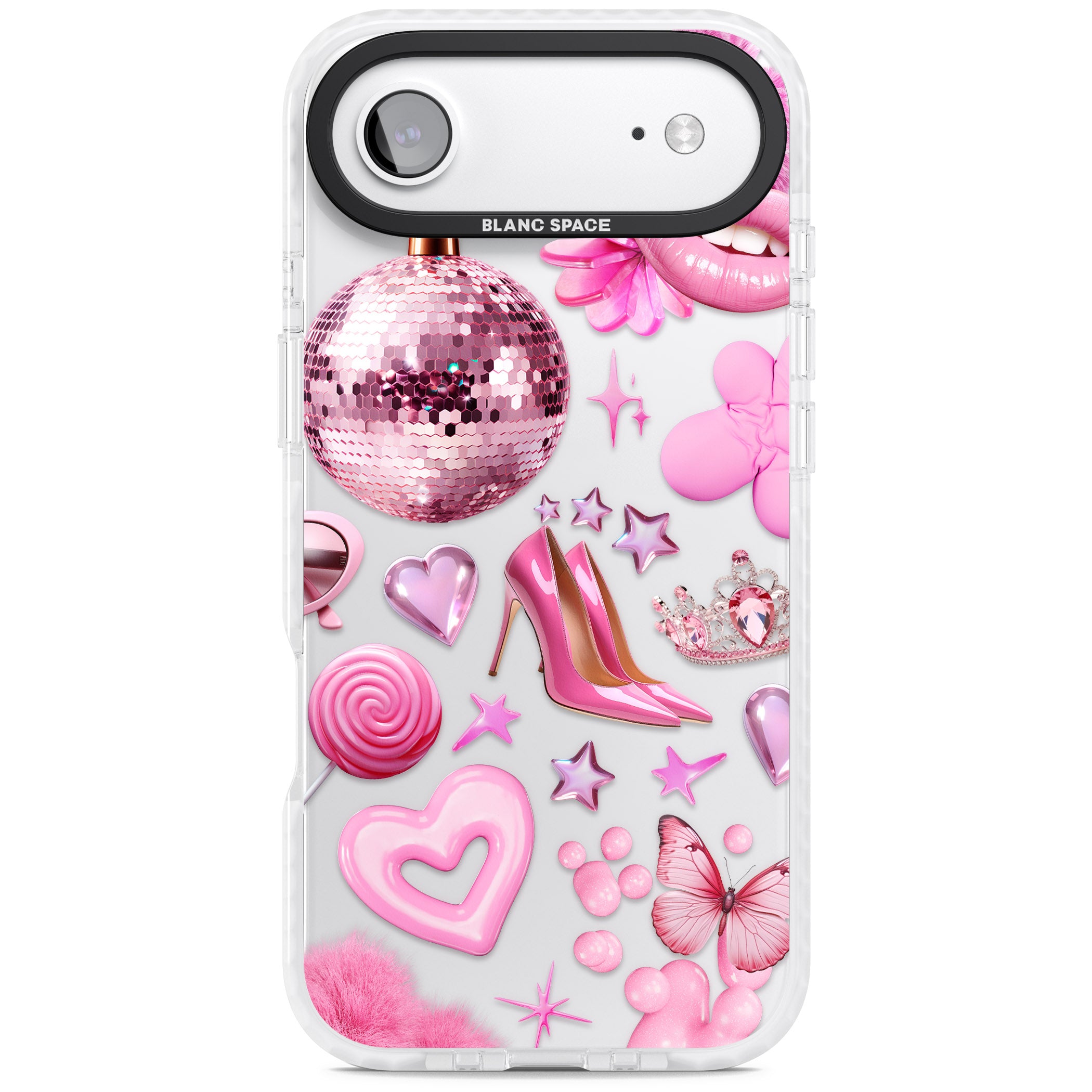 Pink Glam iPhone 17 Air Impact Clear Phone Case