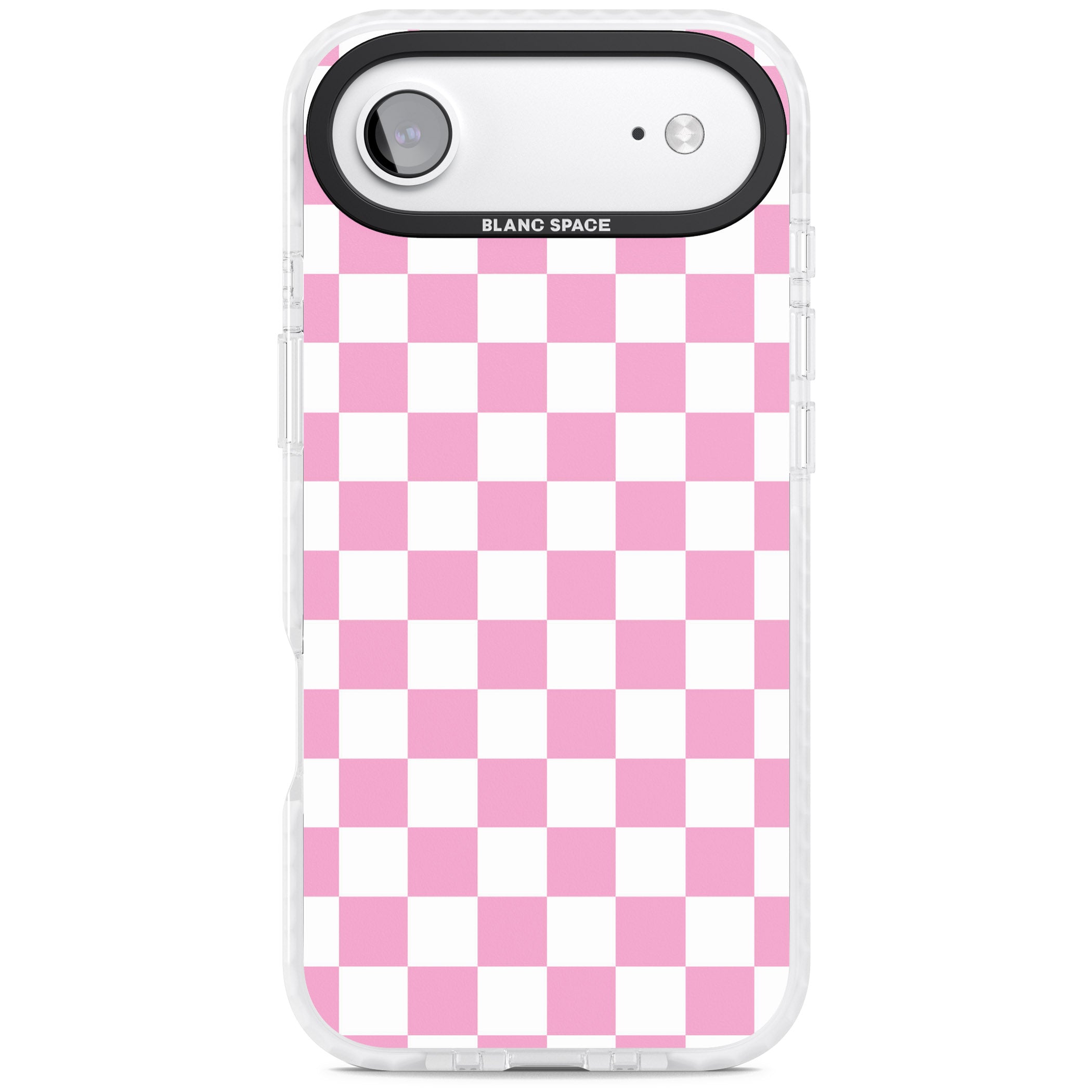 Pink Checkered iPhone 17 Air Impact Clear Phone Case