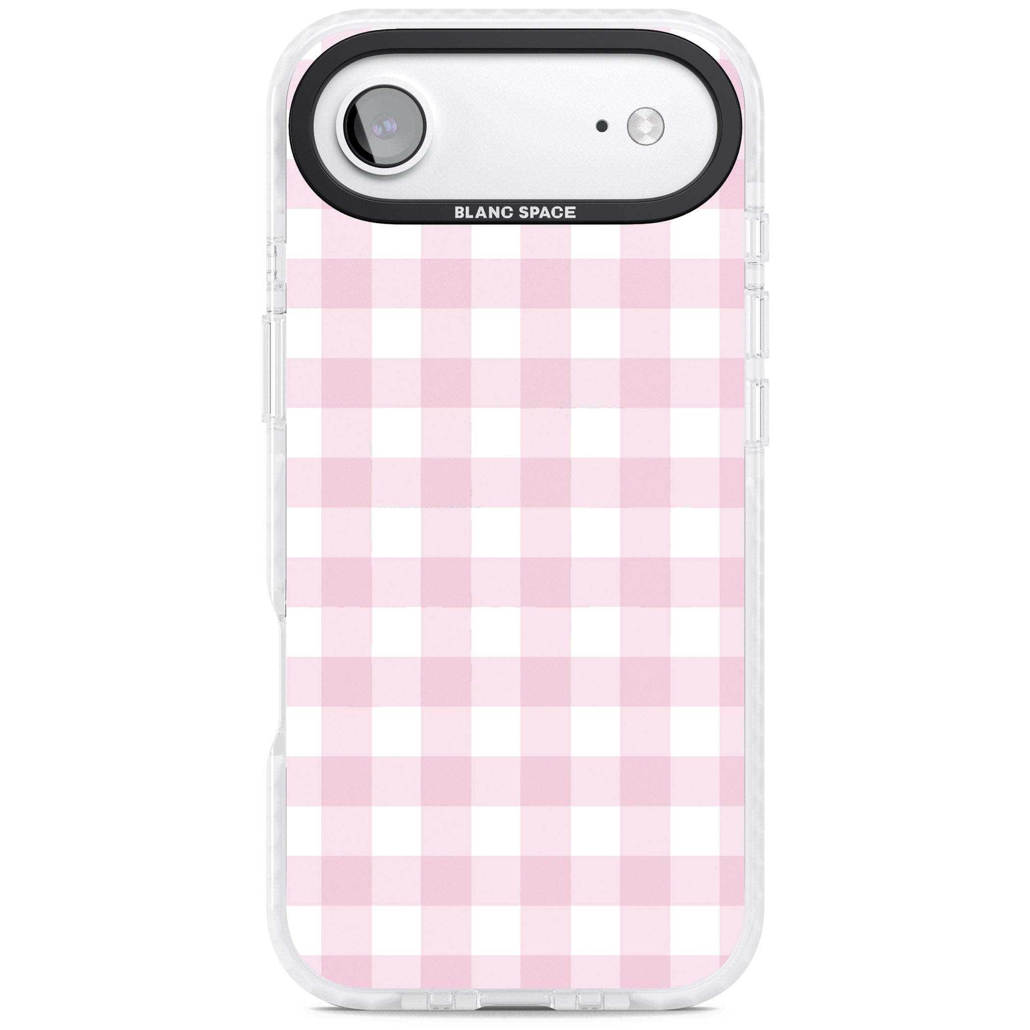Pink Gingham Pattern iPhone 17 Air Impact Clear Phone Case