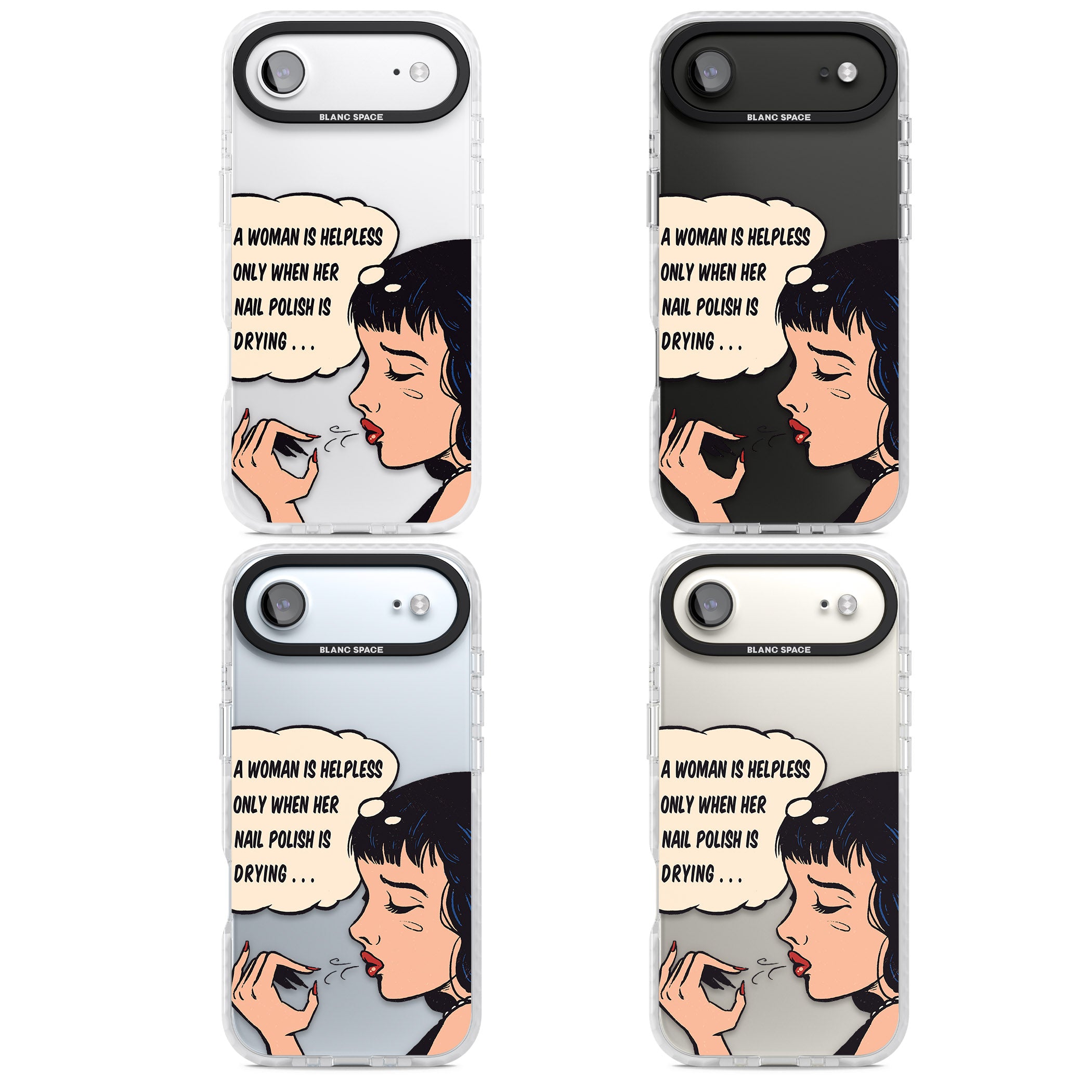 Drying Nails Pop Art iPhone 17 Air Impact Clear Phone Case APT Impact Protection